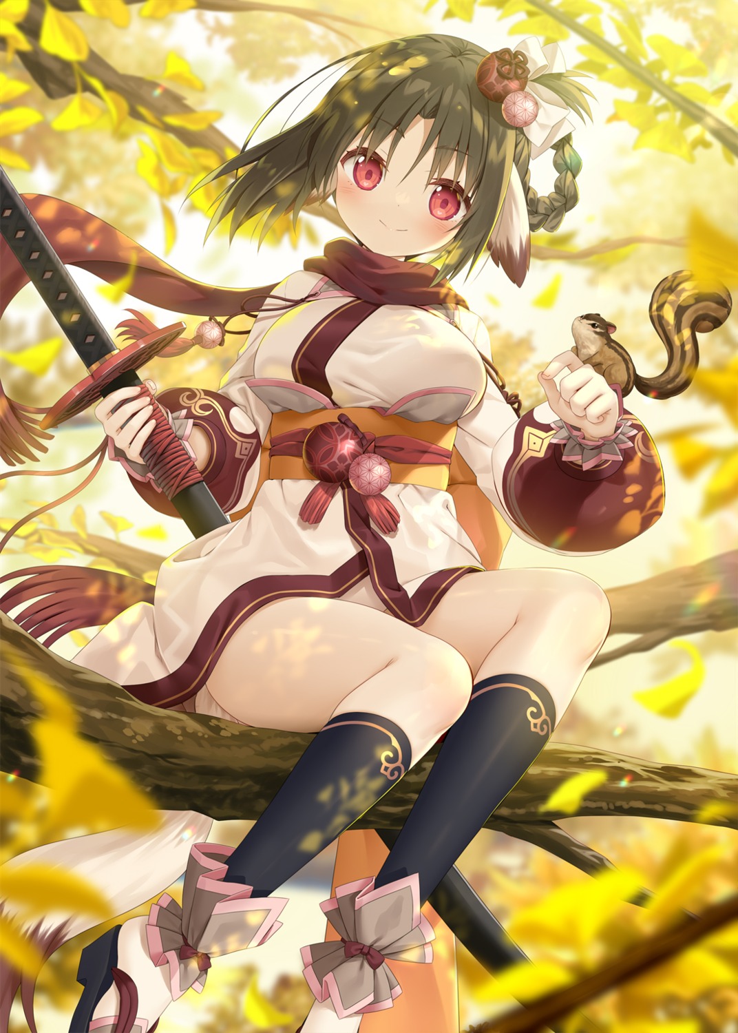 japanese_clothes pantsu sword utawarerumono yano_mitsuki