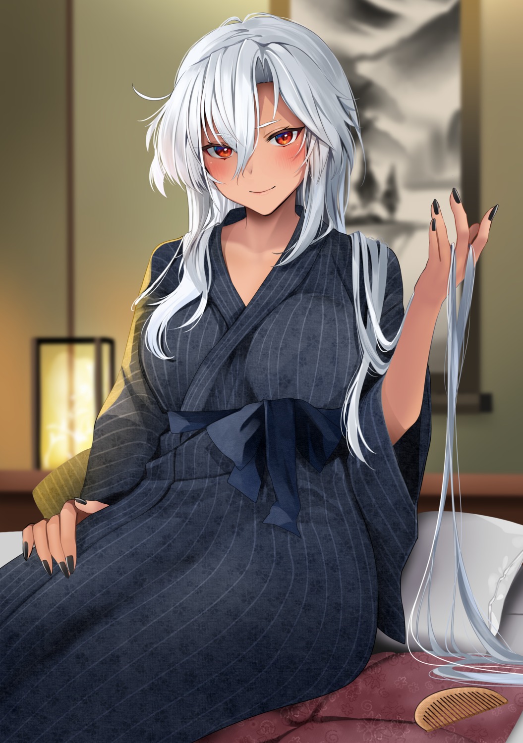 kantai_collection musashi_(kancolle) robe yunamaro