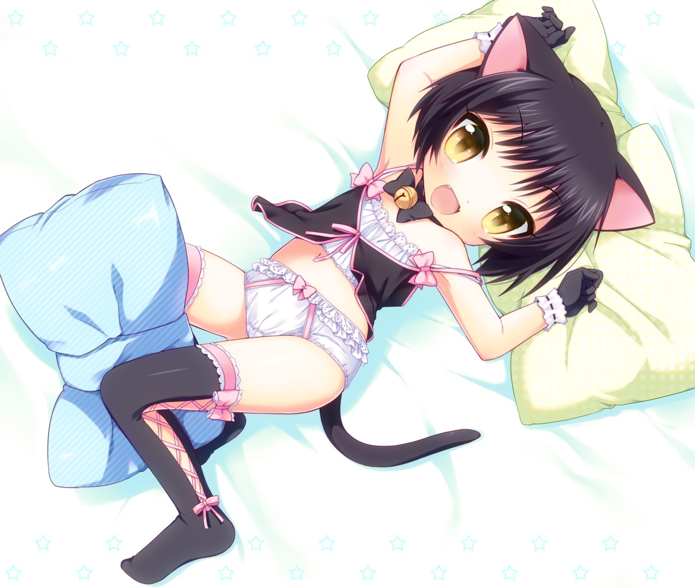 animal_ears loli nekomimi pantsu tail thighhighs usashiro_mani