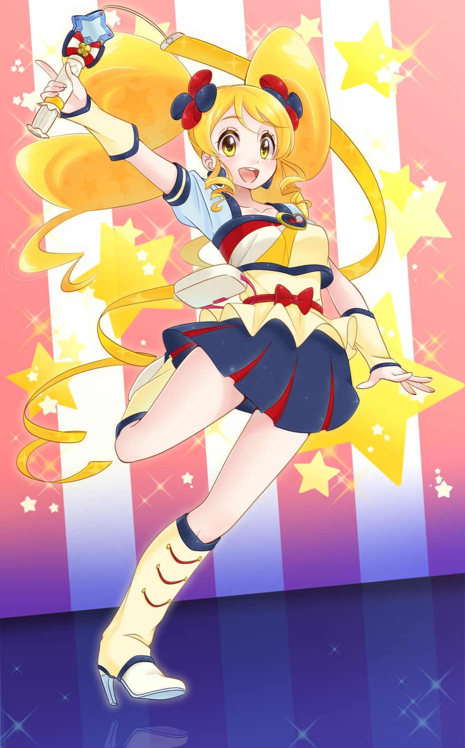 cheerleader happiness_charge_precure! heels oomori_yuuko pretty_cure weapon yupiteru