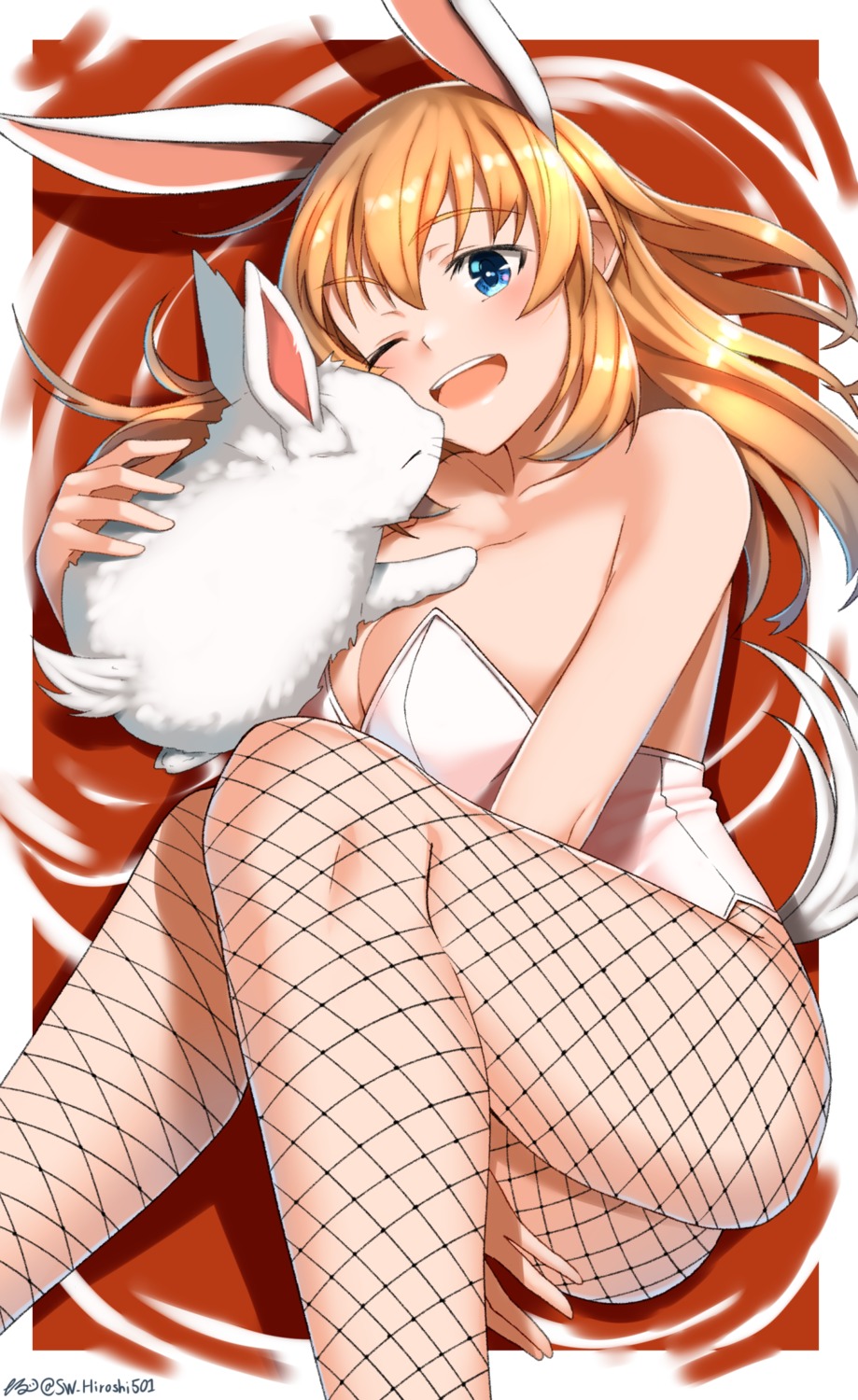 animal_ears bunny_ears bunny_girl charlotte_e_yeager fishnets pantyhose strike_witches strike_witches:_operation_victory_arrow strike_witches_2 strike_witches_gekijouban sw_hiroshi501 tail
