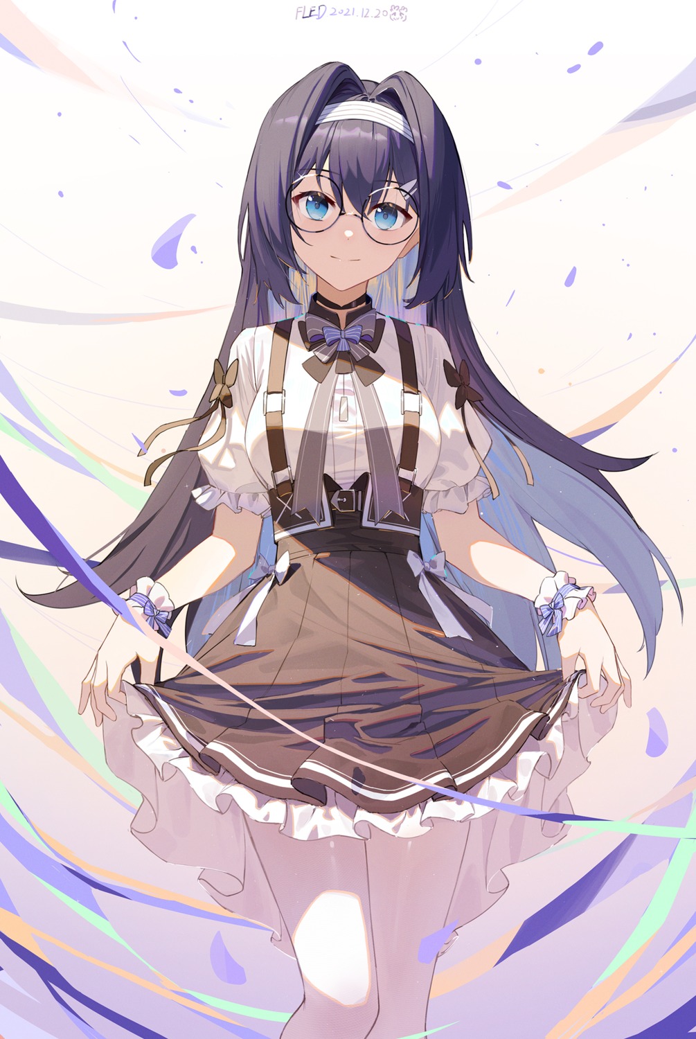 megane pantyhose seifuku skirt_lift