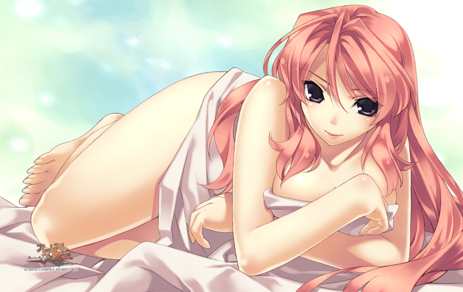 agarest_senki cleavage feet hirano_katsuyuki naked sheets valeria wallpaper