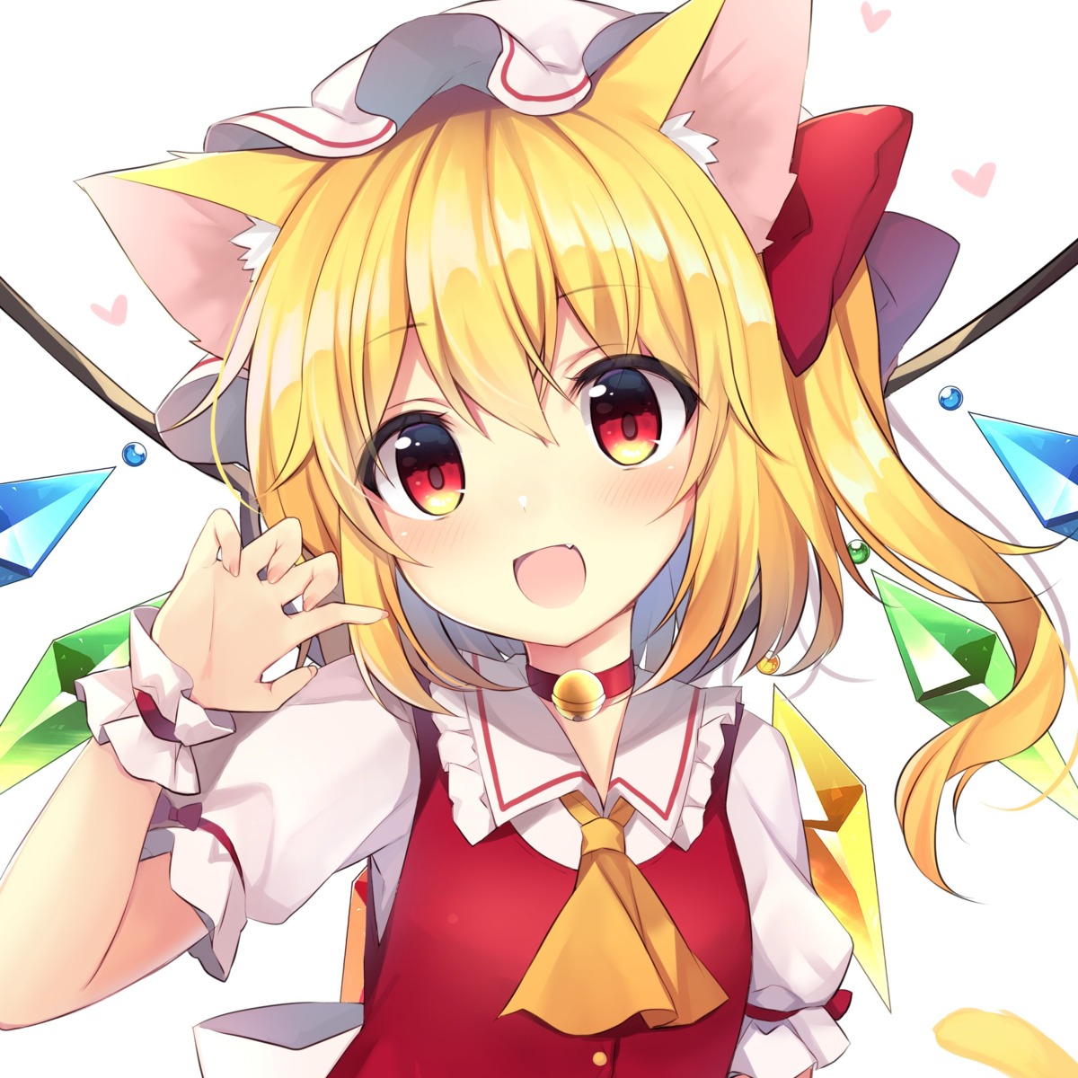 animal_ears flandre_scarlet nekomimi ruhika touhou wings