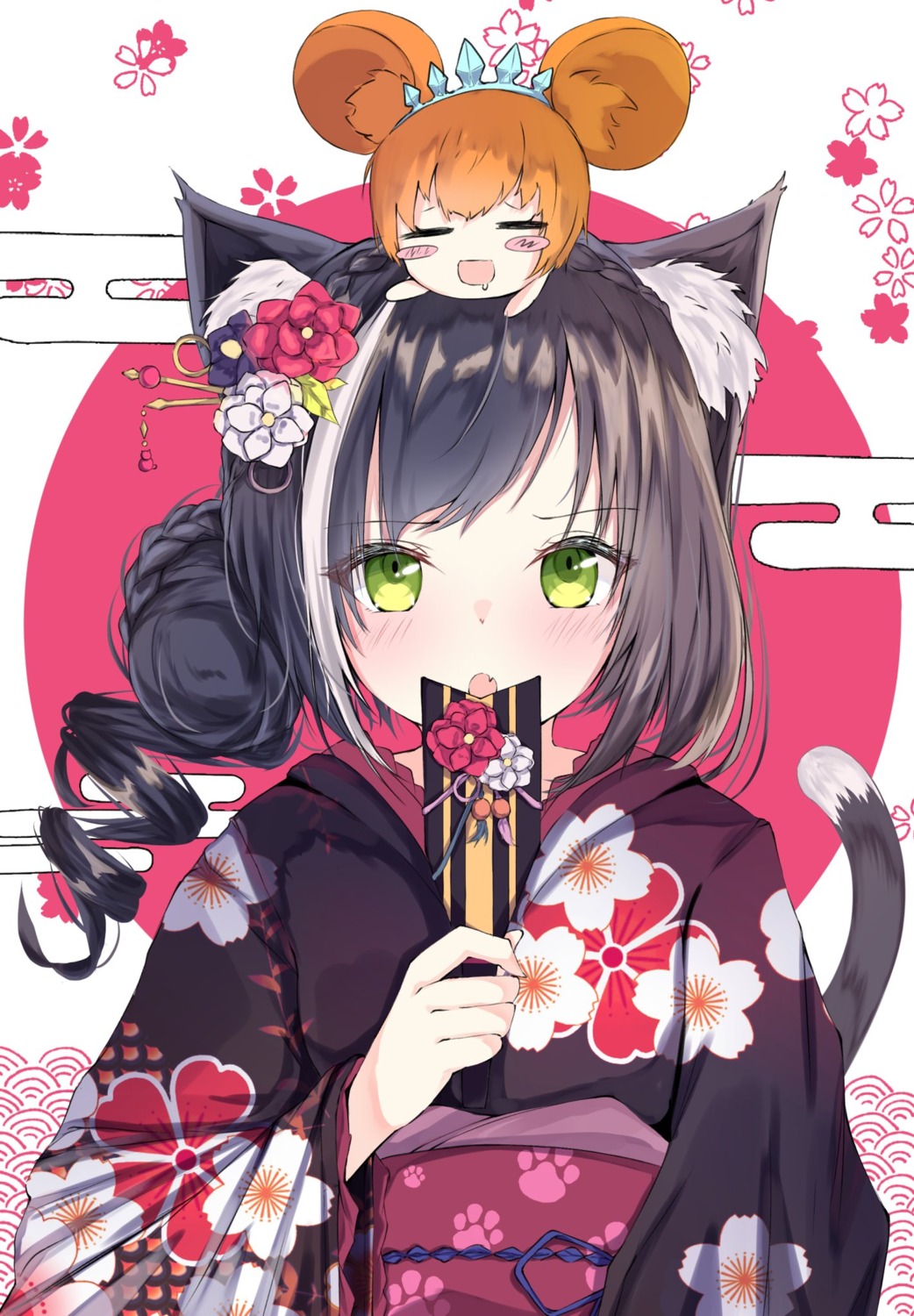 animal_ears japanese_clothes karyl_(princess_connect) megumi_kei princess_connect princess_connect!_re:dive tail