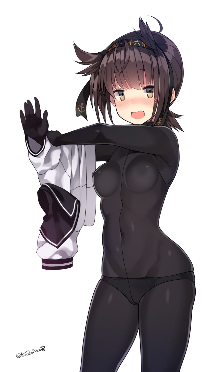 bodysuit erect_nipples hatsuzuki_(kancolle) kantai_collection kuro_chairo_no_neko pantsu seifuku