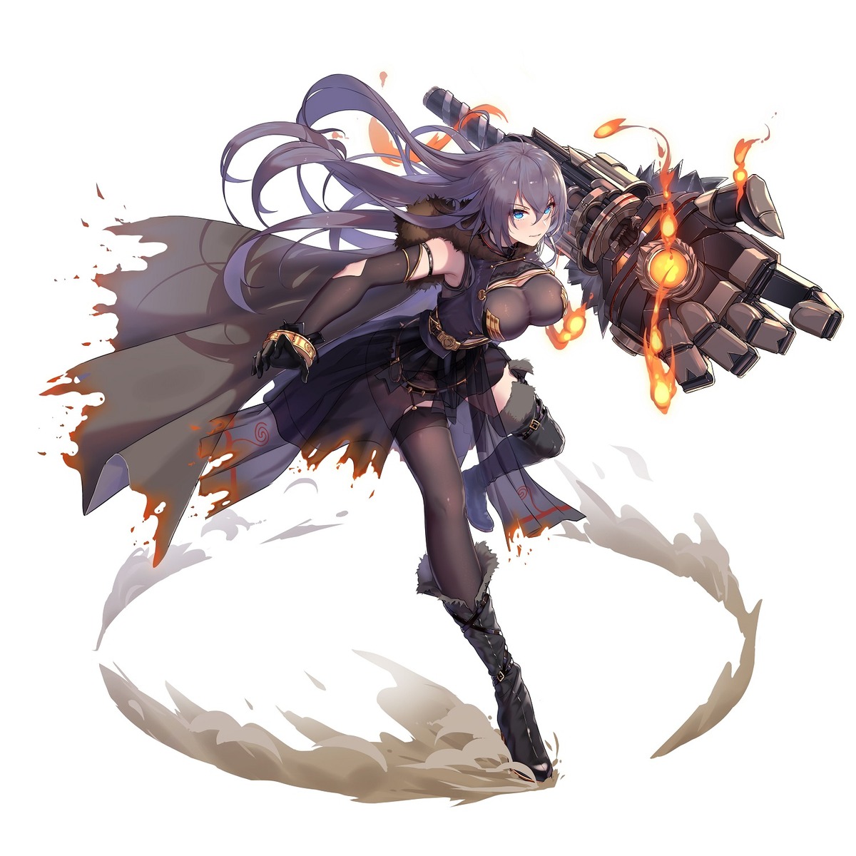ark_order see_through stockings thighhighs weapon you_ni_ge_shaobing