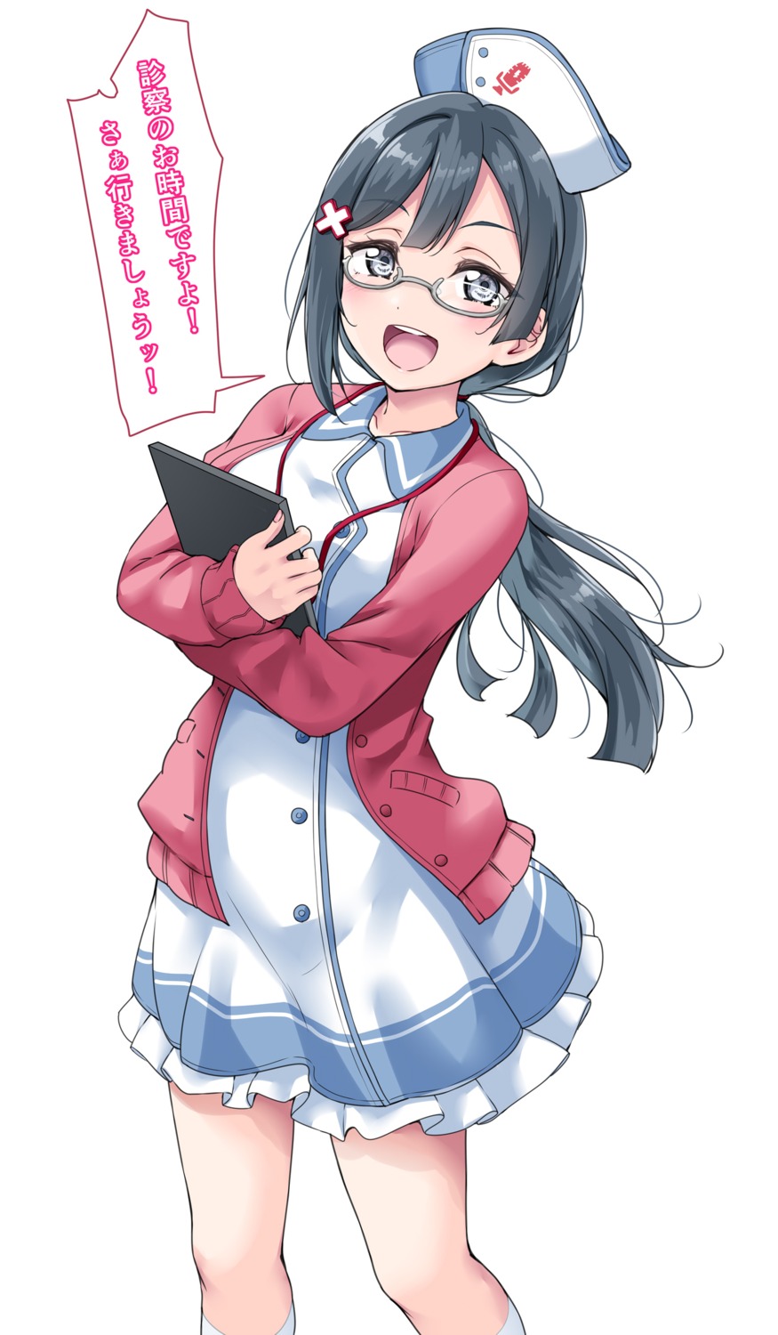 love_live!_nijigasaki_high_school_idol_club megane nurse sweater yopparai_oni yuuki_setsuna