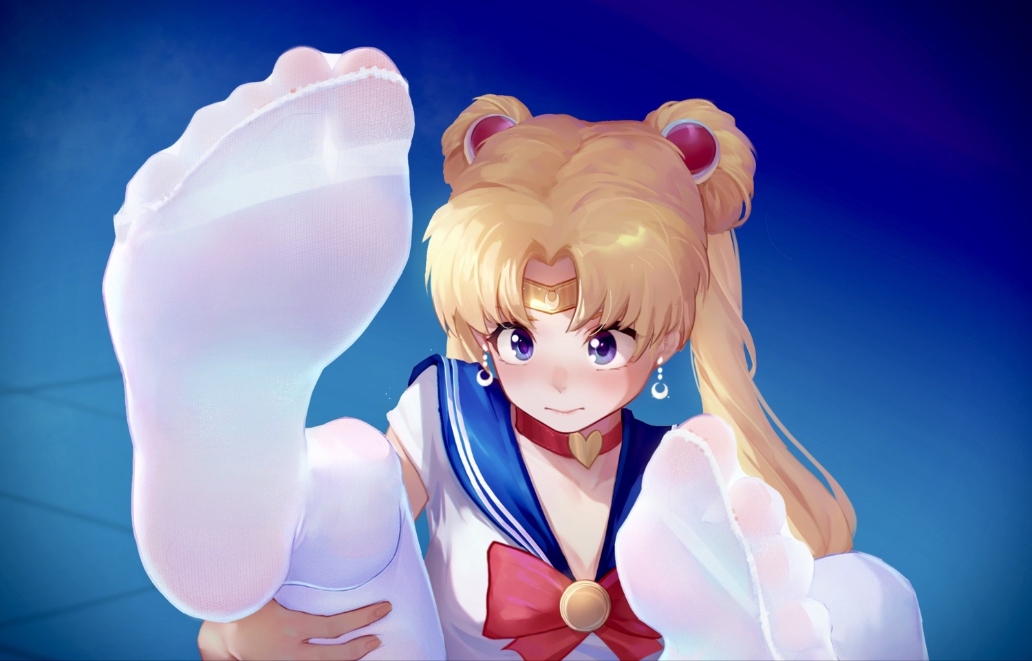 cleavage feet icecake sailor_moon seifuku tsukino_usagi