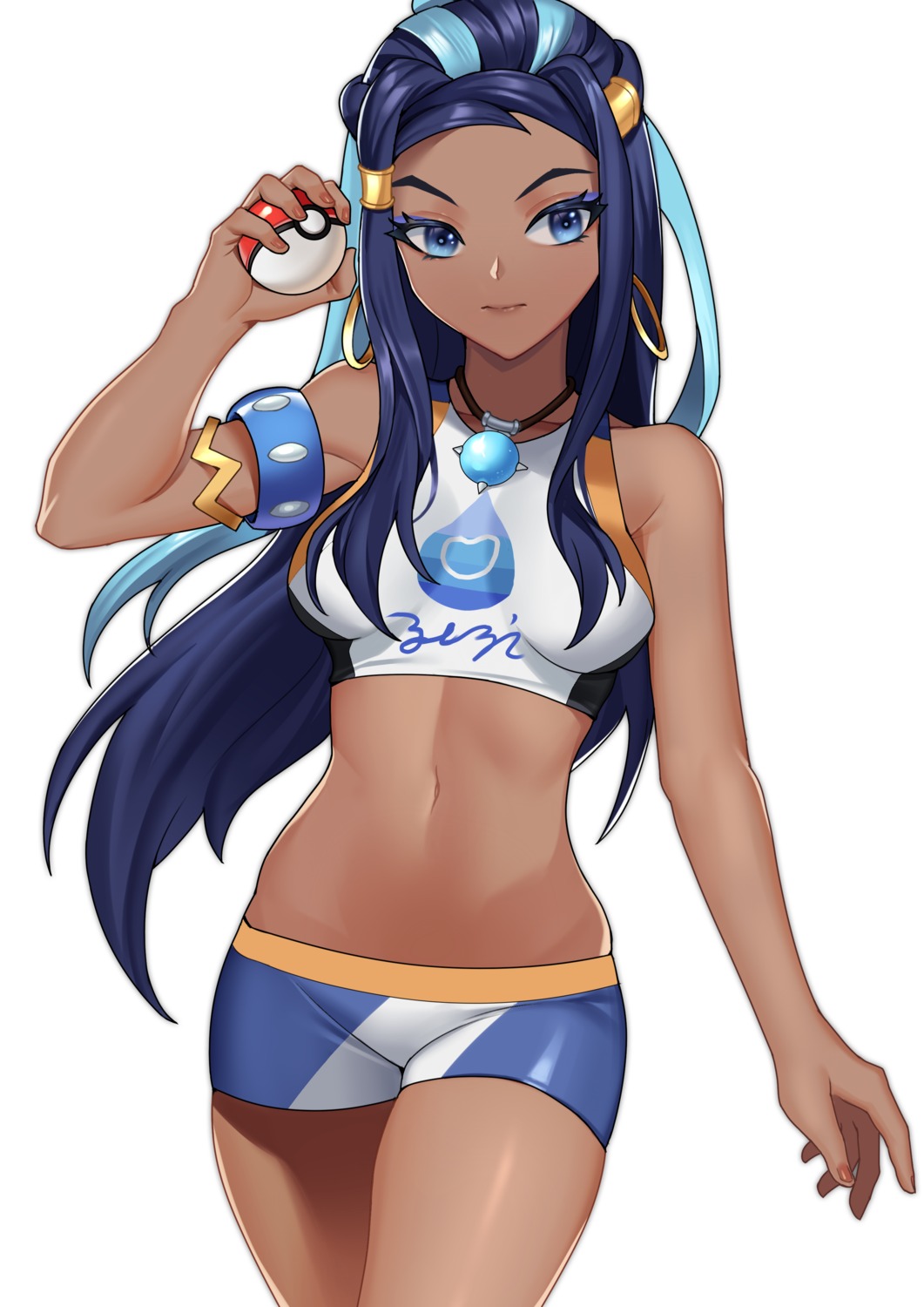 bike_shorts bikini_top pokemon pokemon_sword_and_shield rurina_(pokemon) swimsuits woshikun01