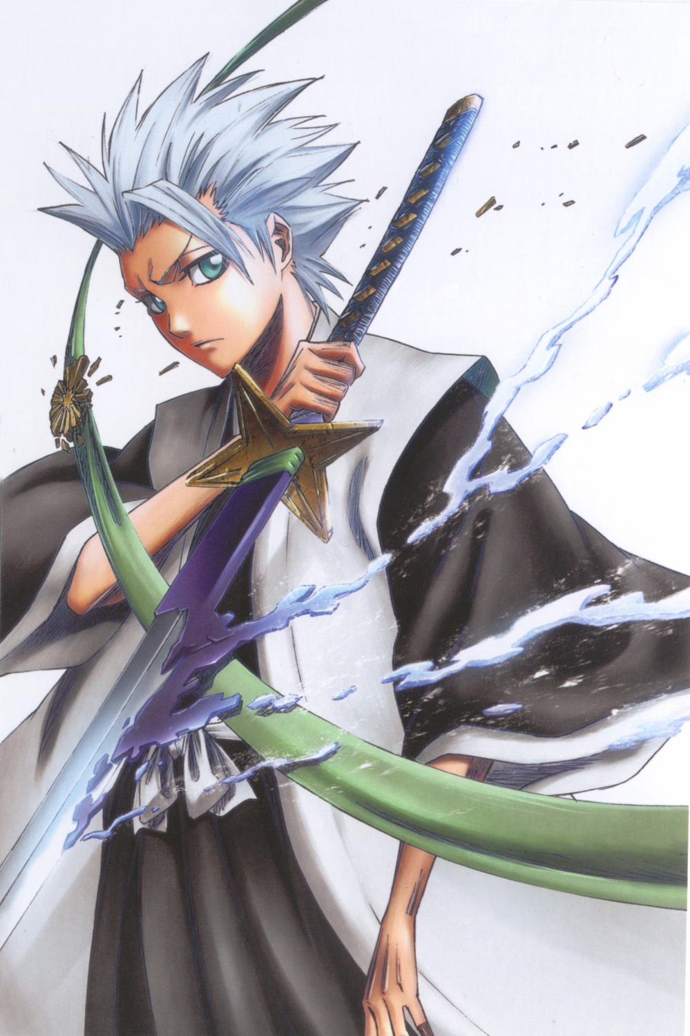 bleach bleed_through hitsugaya_toushirou kubo_tite male screening sword