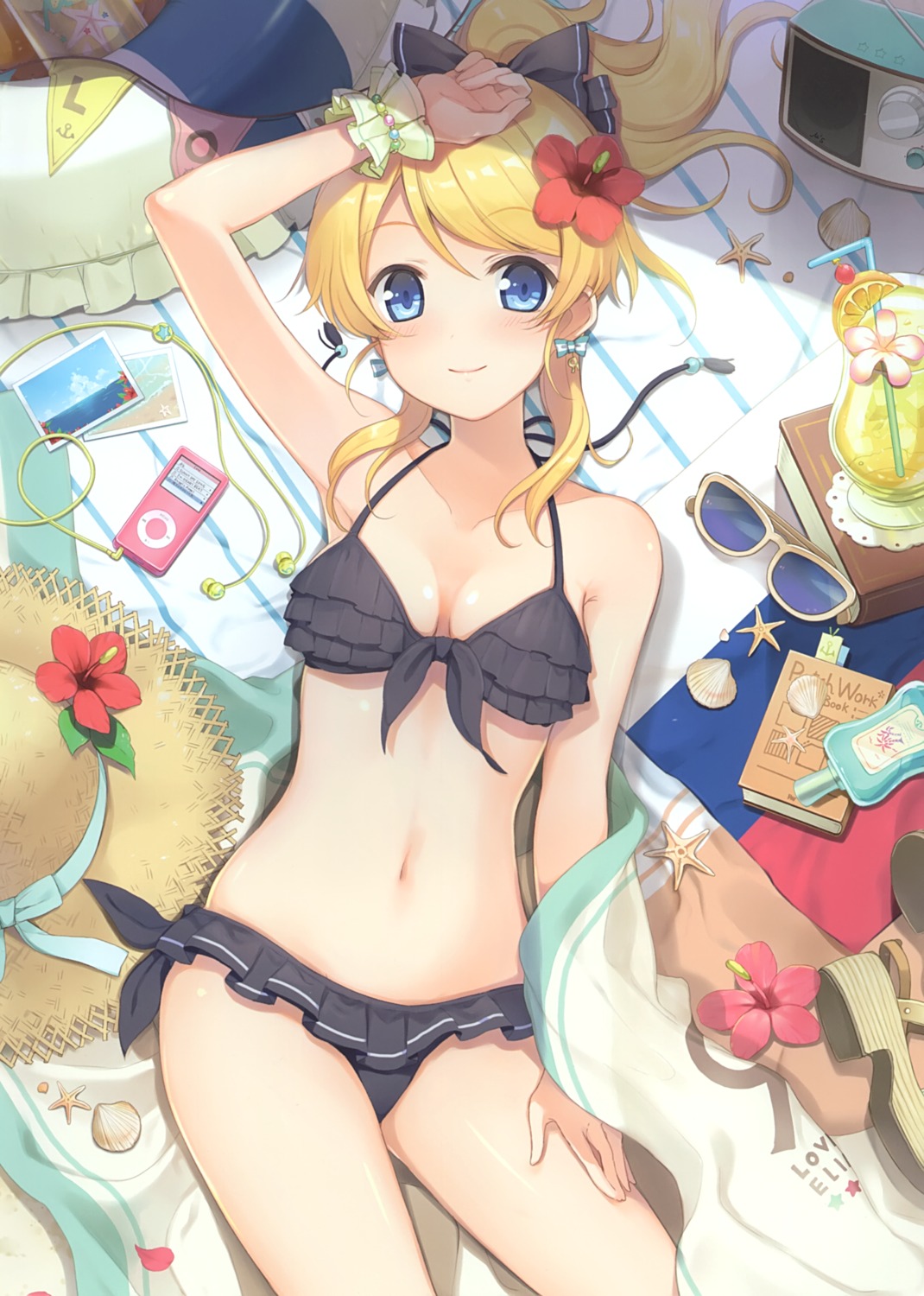 6u ayase_eli bikini cleavage eternal_land love_live! swimsuits