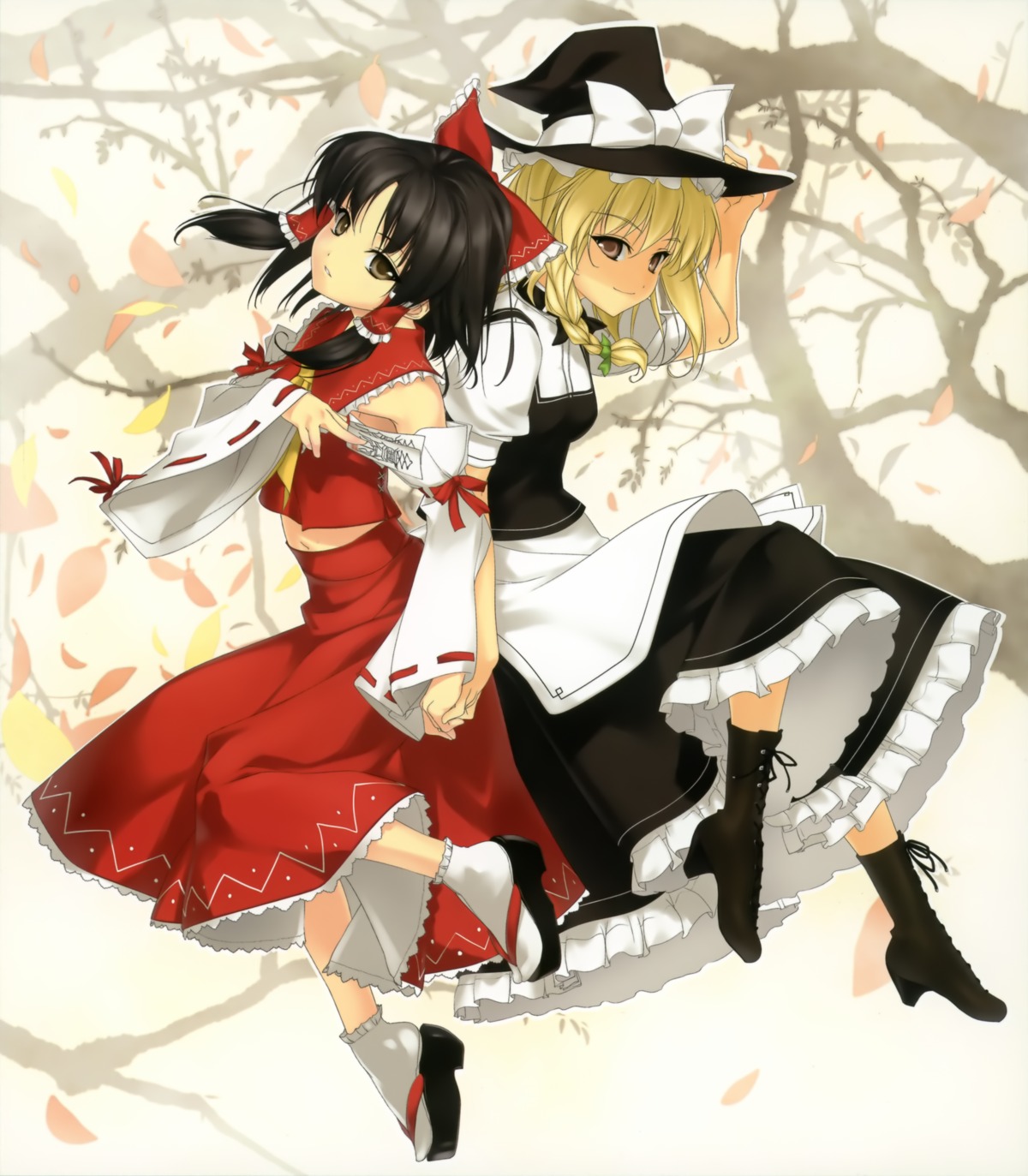 enhance_heart hakurei_reimu kirisame_marisa rokuwata_tomoe touhou