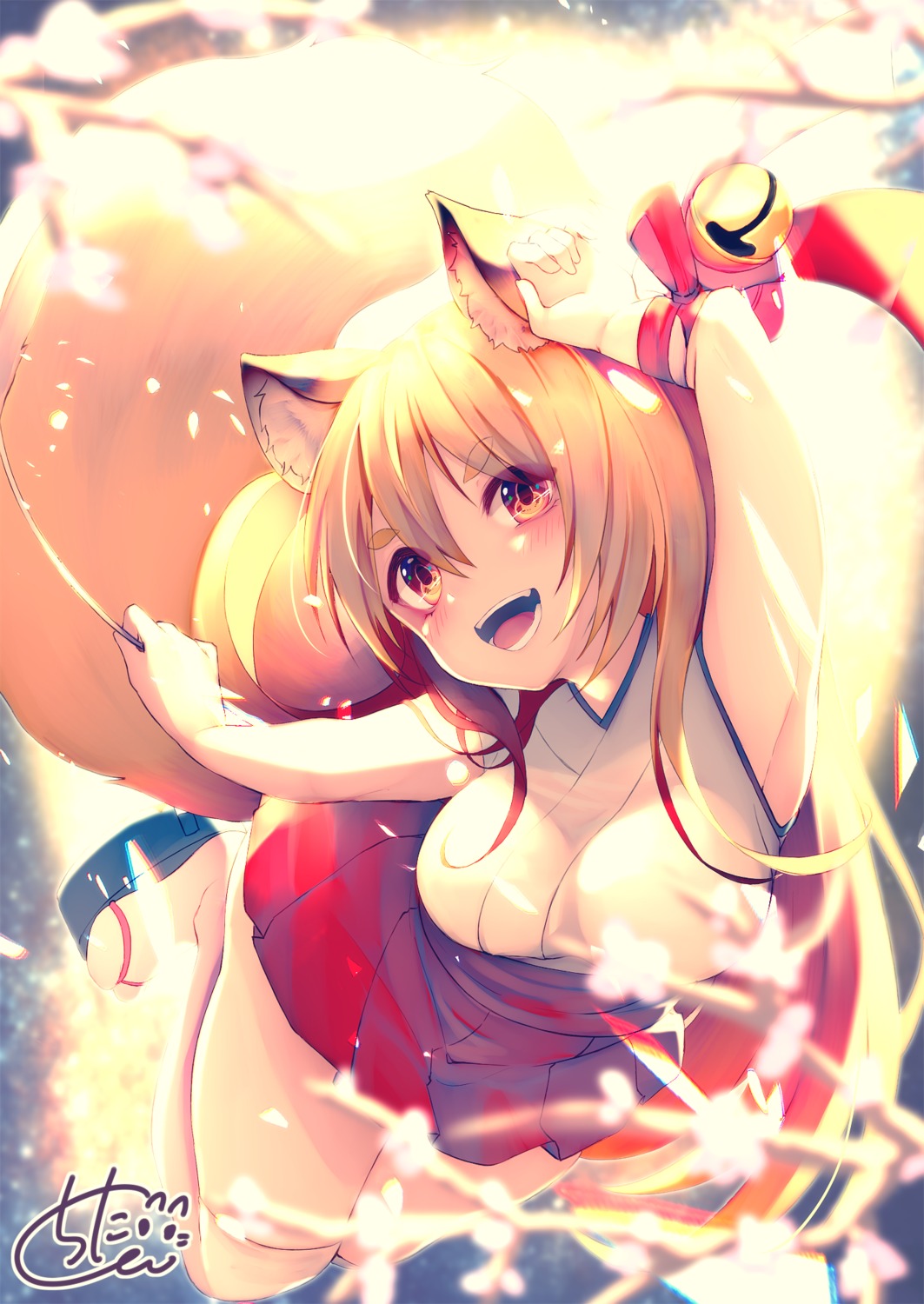 animal_ears chita_(ketchup) japanese_clothes tail