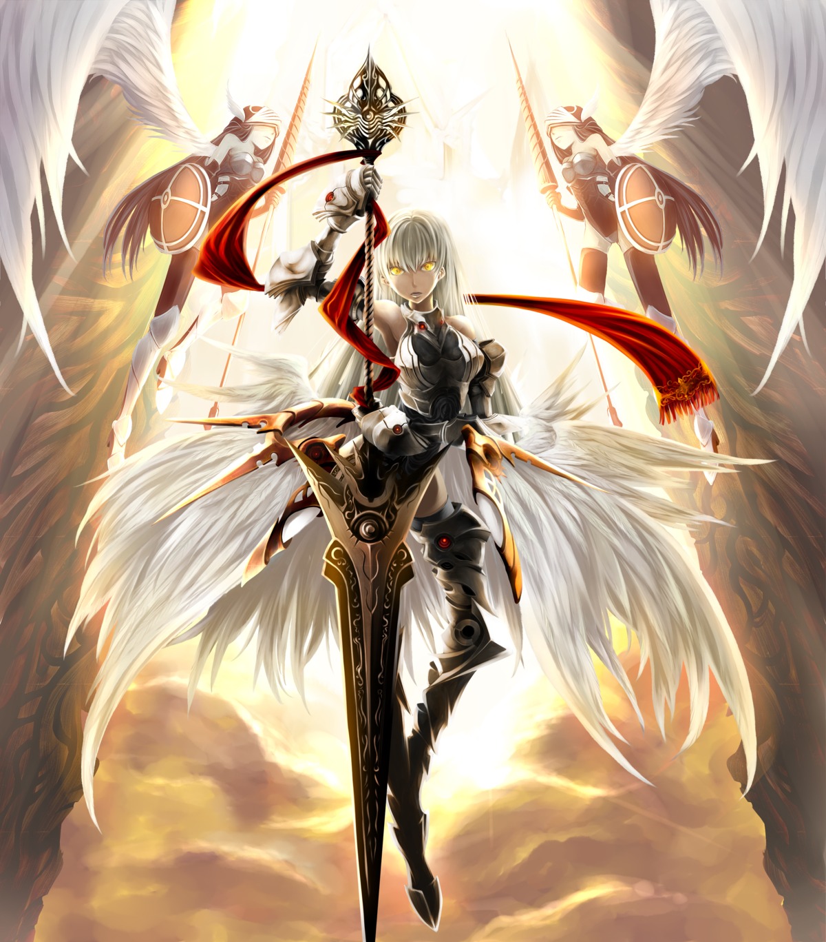 armor lord_of_vermilion sword wings yukimitsu