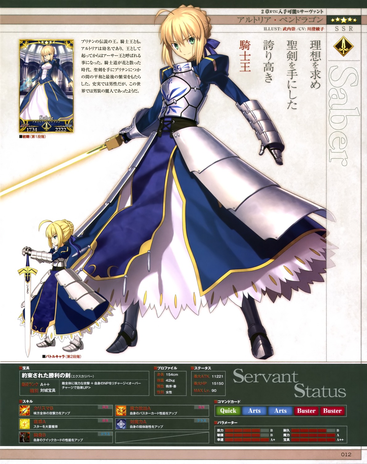 armor dress fate/grand_order fate/stay_night saber sword takeuchi_takashi type-moon weapon