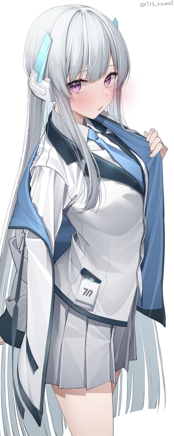 blue_archive kawai_ritsu_(rits_meg) undressing uniform ushio_noa