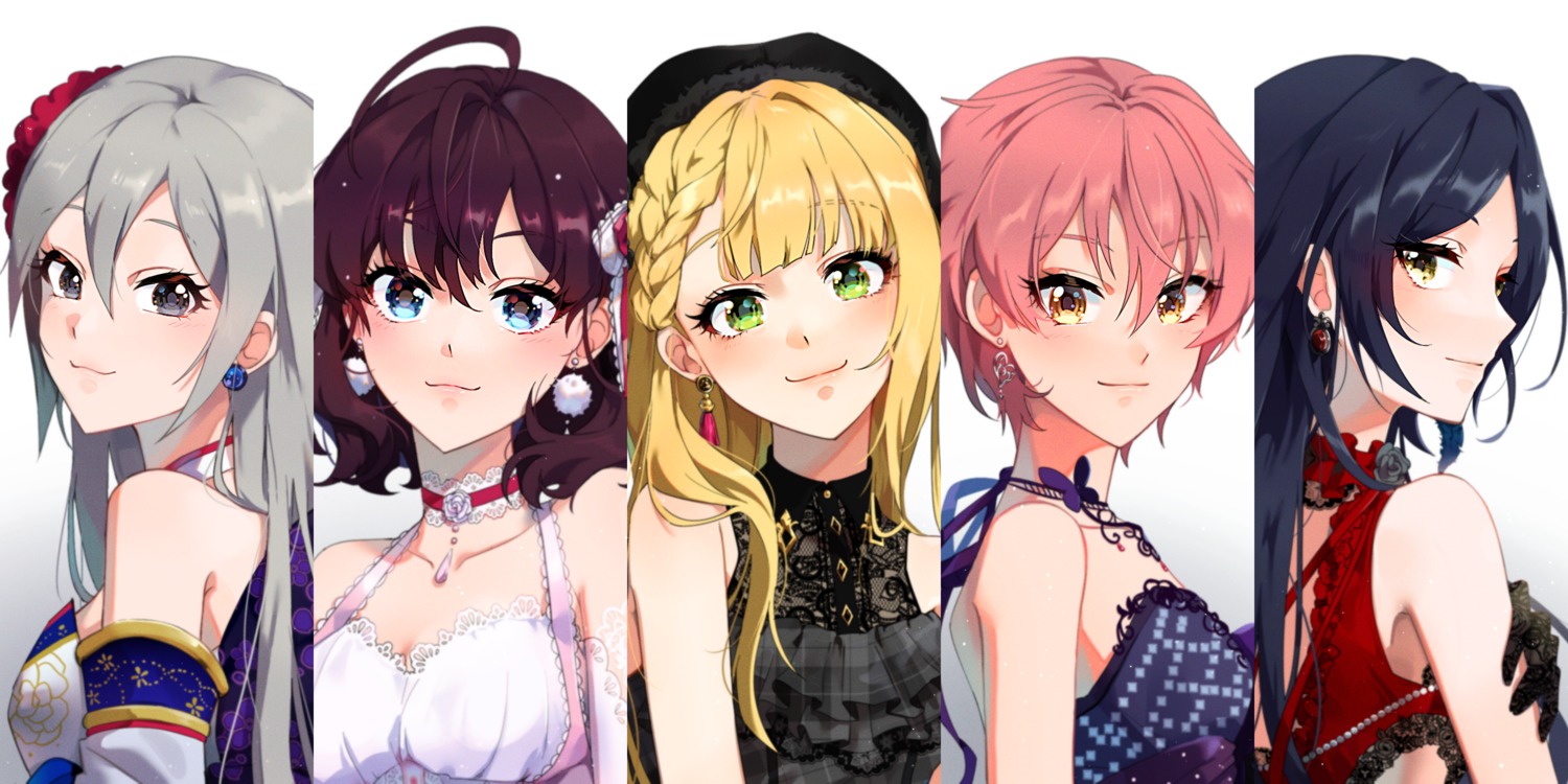 hayami_kanade ichinose_shiki jougasaki_mika miyamoto_frederica sake_dong shiomi_shuuko the_idolm@ster the_idolm@ster_cinderella_girls the_idolm@ster_cinderella_girls_starlight_stage