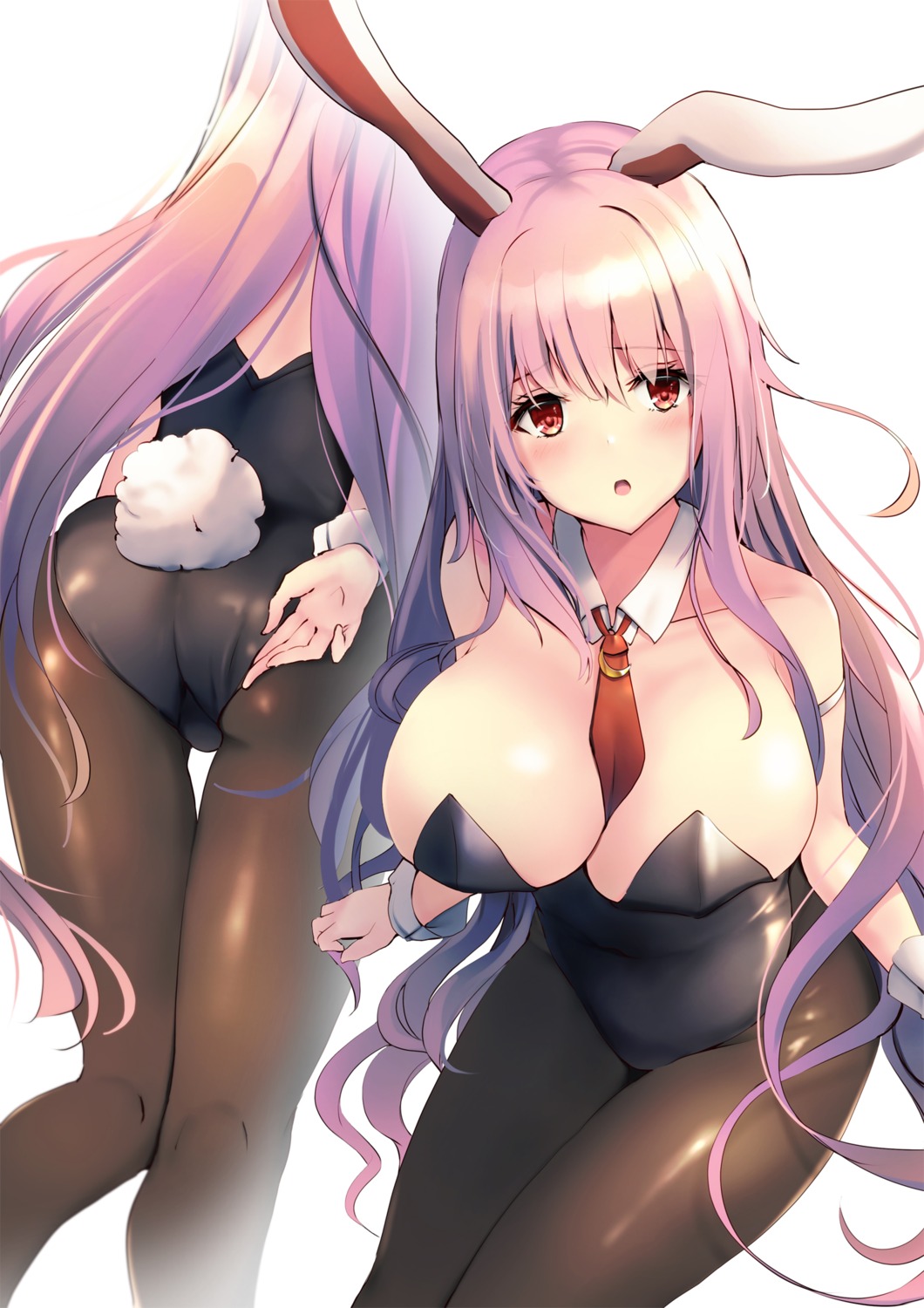 animal_ears ass bunny_ears bunny_girl liya no_bra pantyhose reisen_udongein_inaba tail touhou