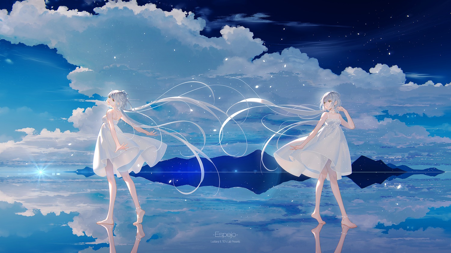 dress luo_tianyi skirt_lift summer_dress tidsean vocaloid