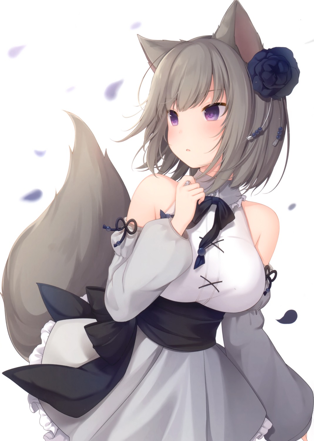 amashiro_natsuki animal_ears dress inumimi tail