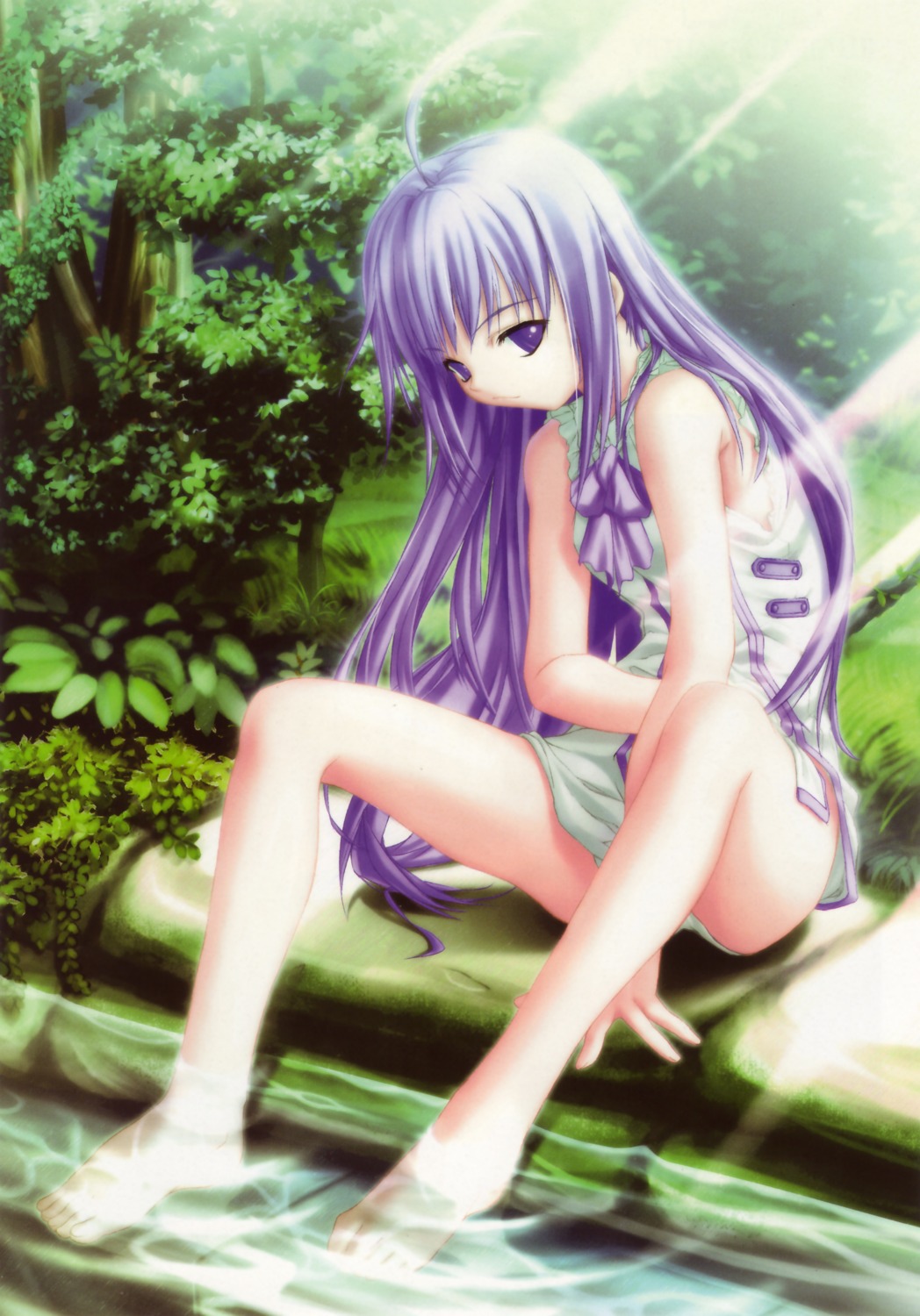 aselia_bluespirit dress eien_no_aselia feet hitomaru pantsu wet xuse