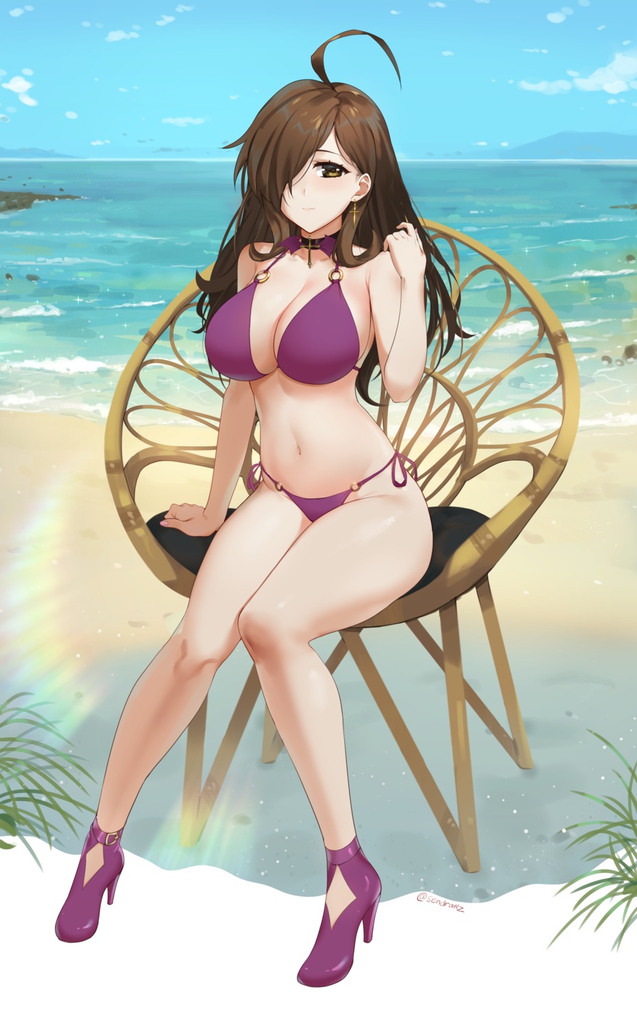 bikini cleavage heels kono_subarashii_sekai_ni_shukufuku_wo! sendrawz swimsuits wiz