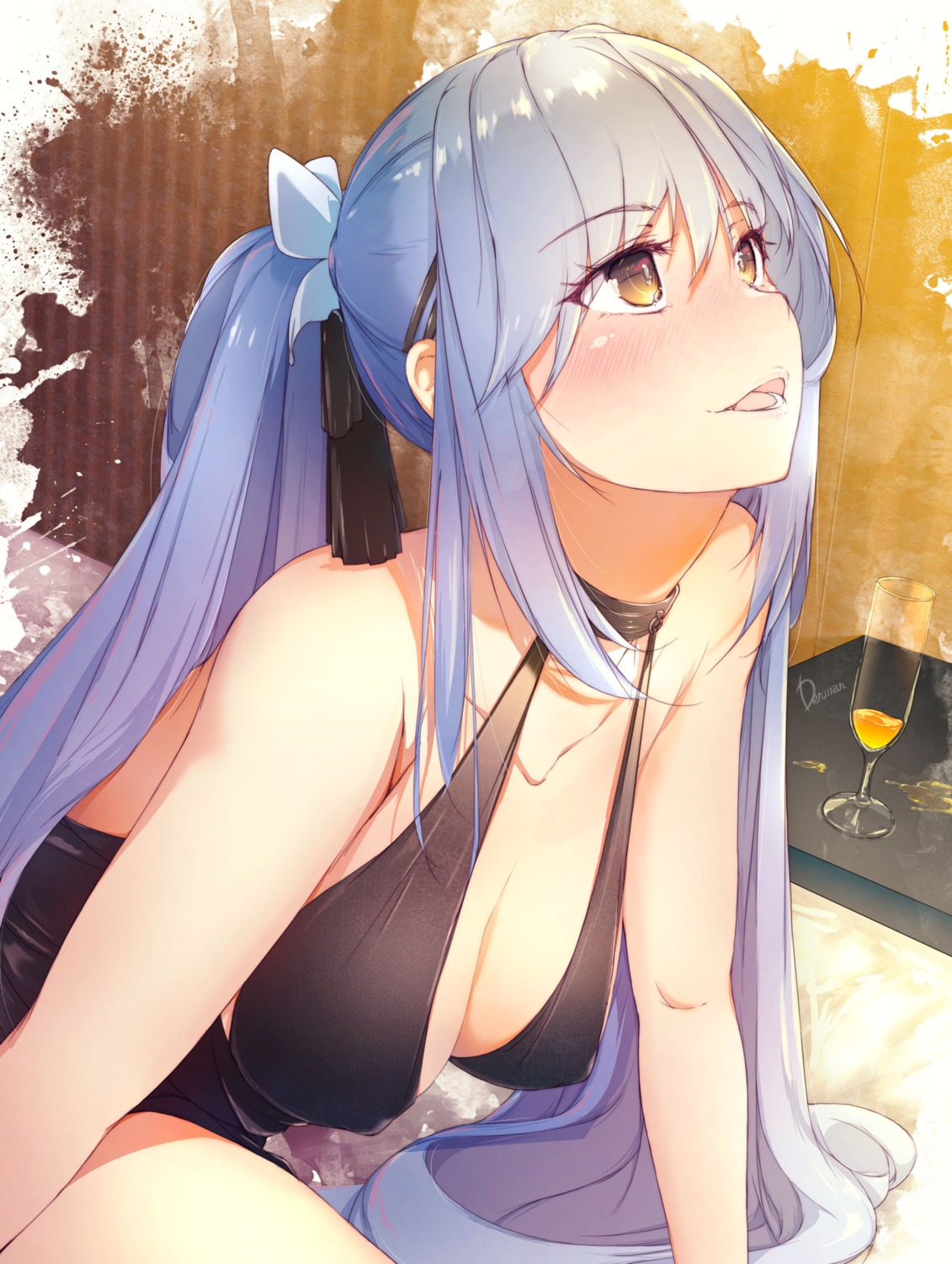 azur_lane dermar erect_nipples essex_(azur_lane) no_bra