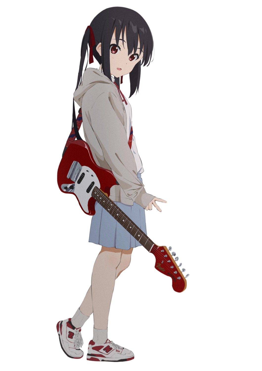 guitar k-on! nakano_azusa sakurayama_(59_sakurayama) seifuku
