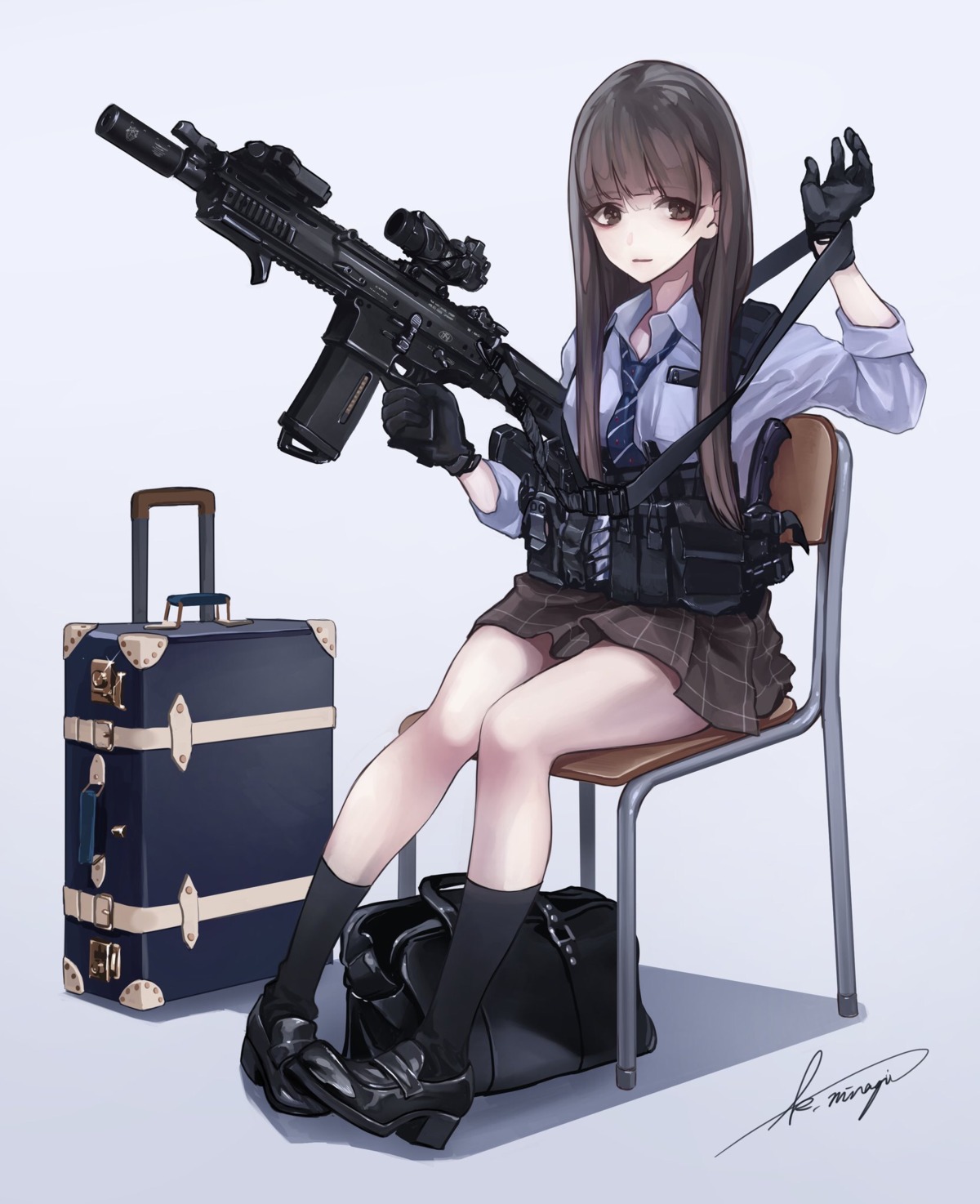 gun heels koh_(minagi_kou) seifuku