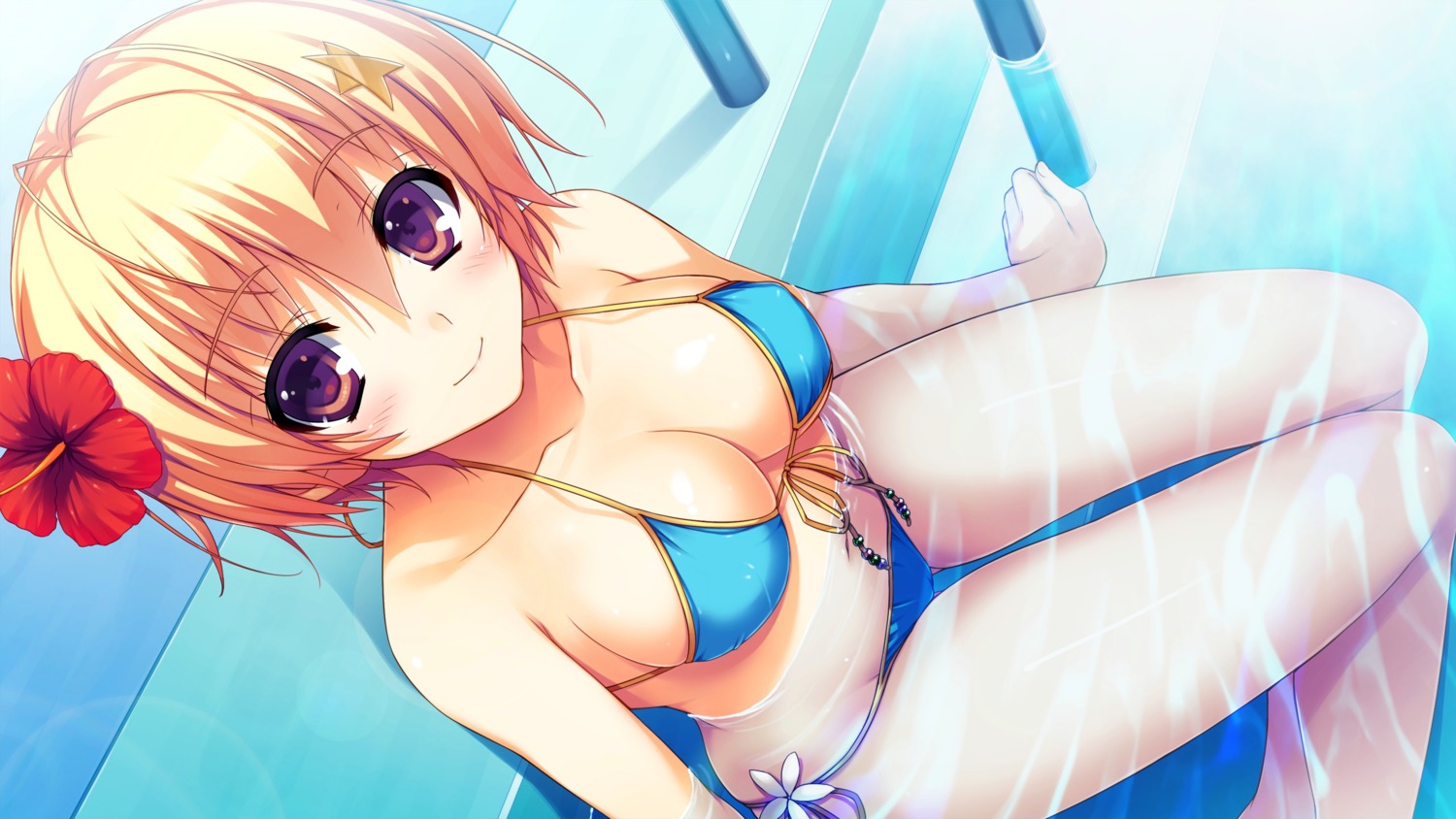 bikini cleavage game_cg nozomi reminiscence swimsuits tigre tomose_shunsaku wet