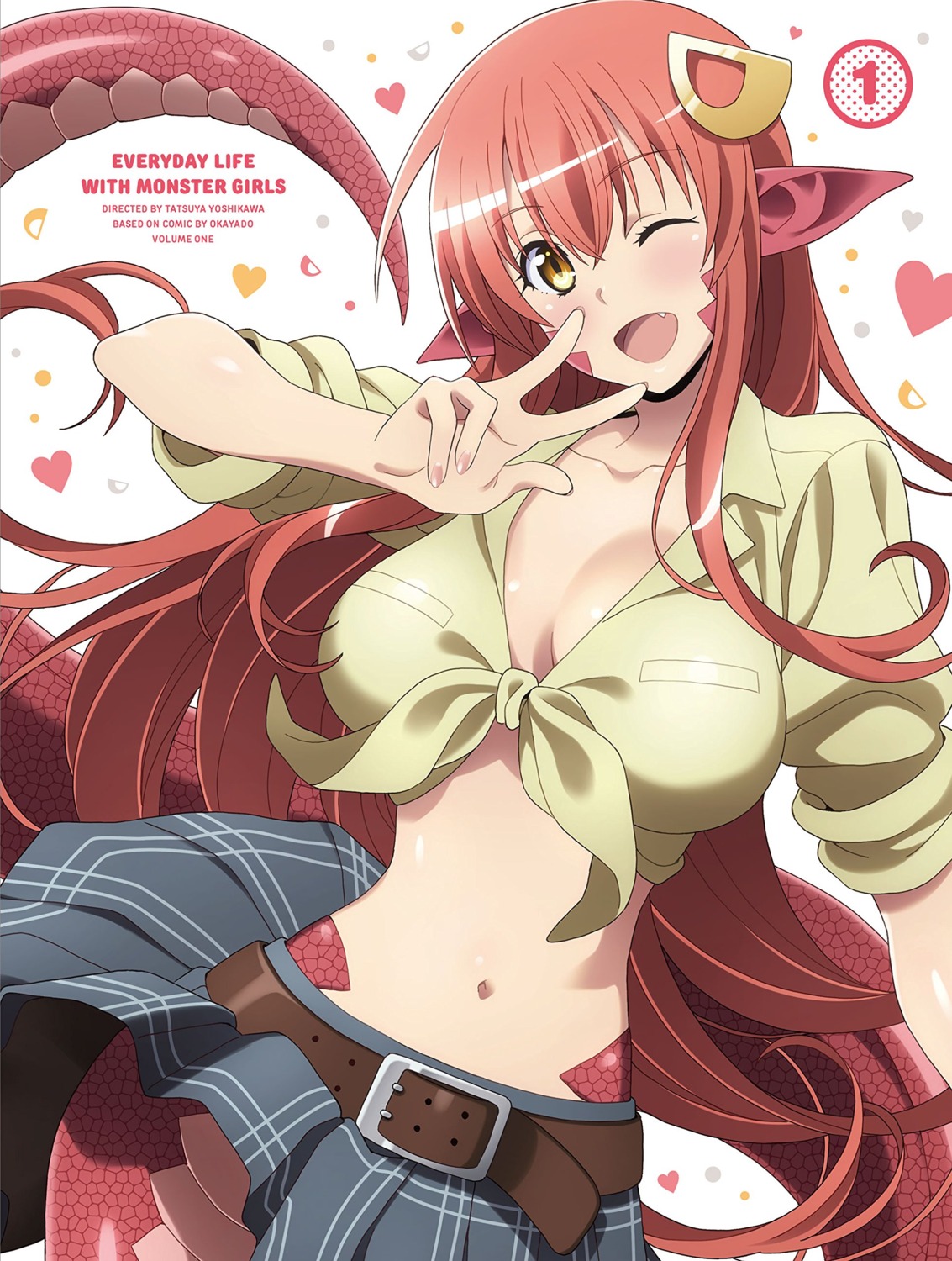 cleavage miia_(monster_musume) monster_girl monster_musume_no_iru_nichijou no_bra pointy_ears tail