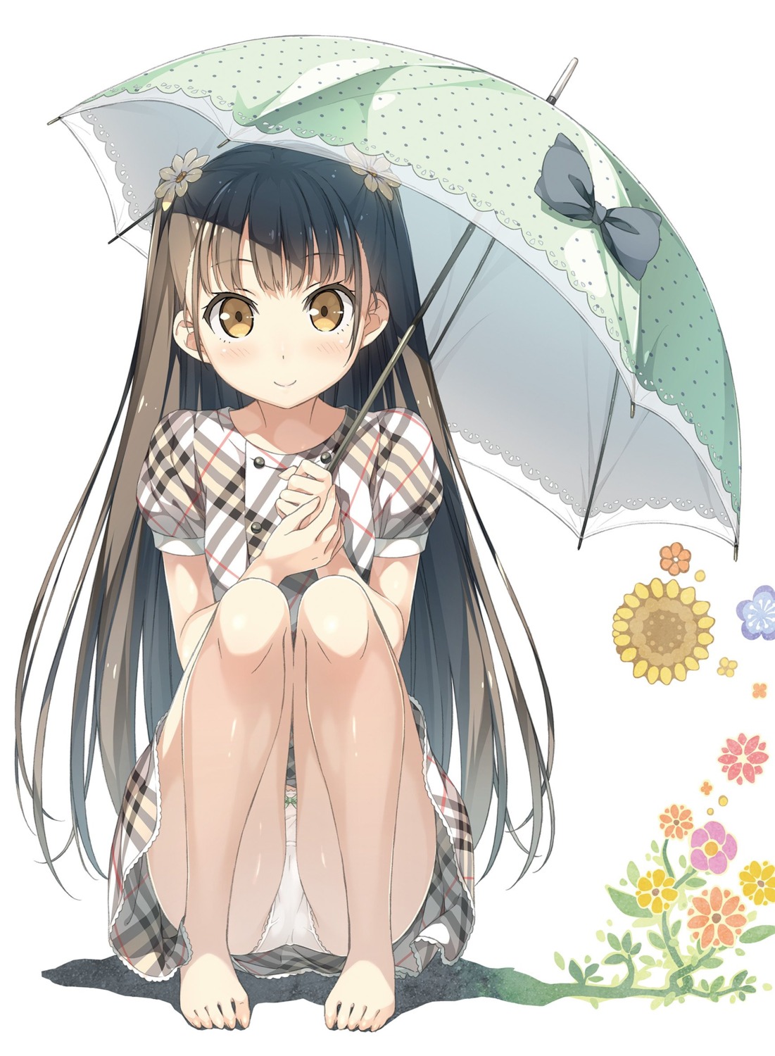 dress kantoku nagisa_(kantoku) pantsu umbrella