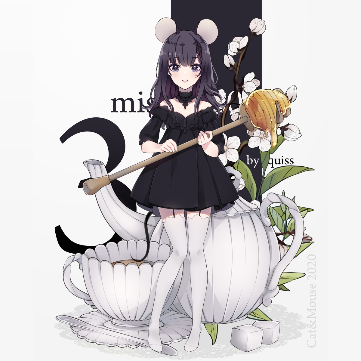 animal_ears dress quiss stockings tail thighhighs