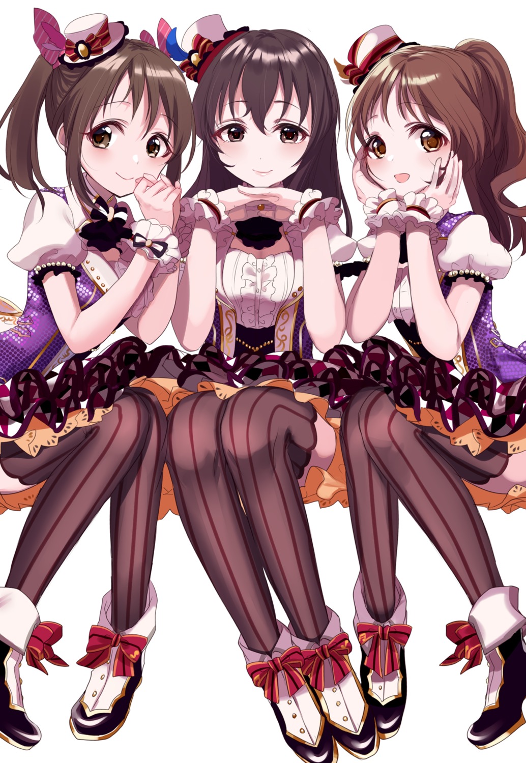 dress fujiwara_hajime imai_kana misumi takamori_aiko the_idolm@ster the_idolm@ster_cinderella_girls thighhighs