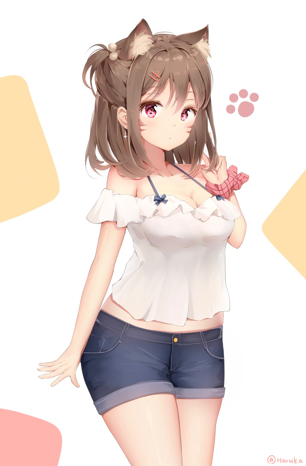 animal_ears cleavage haruka_poi nekomimi