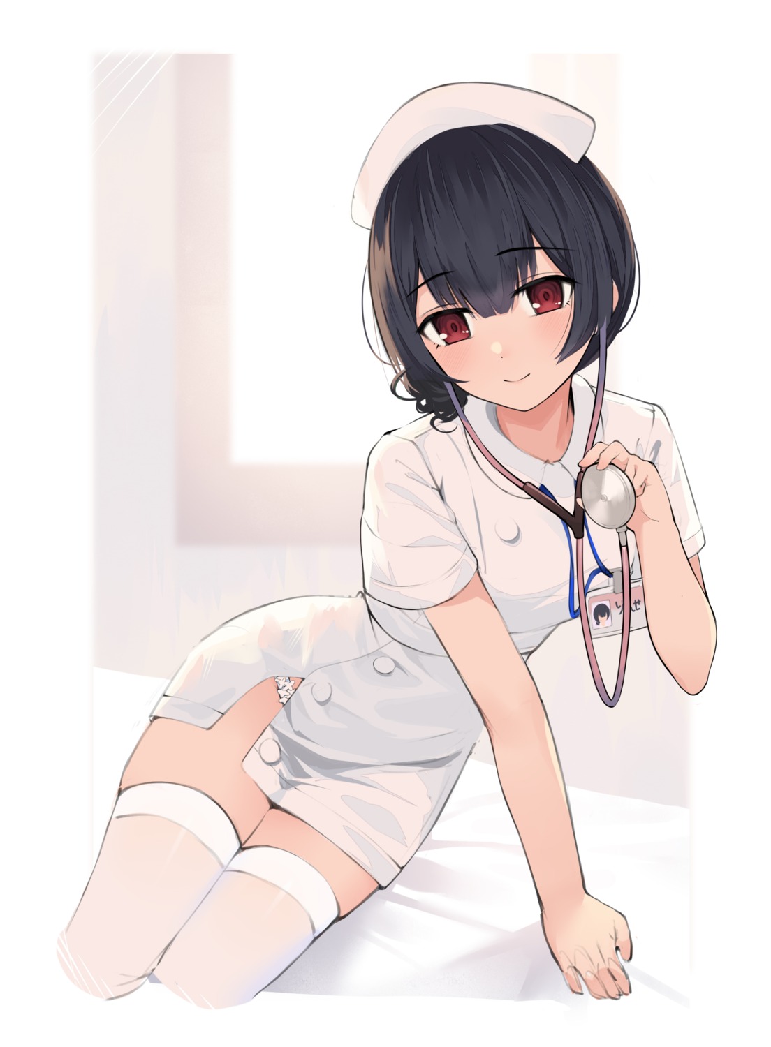 gin00 morino_rinze nurse pantsu the_idolm@ster the_idolm@ster_shiny_colors thighhighs