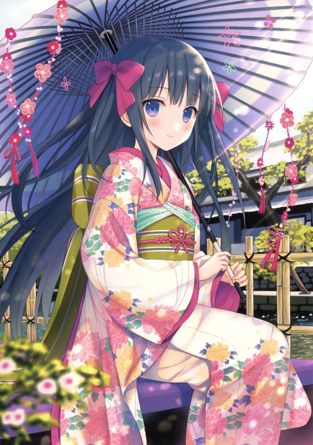 kimono possible_duplicate umbrella yuuki_rika