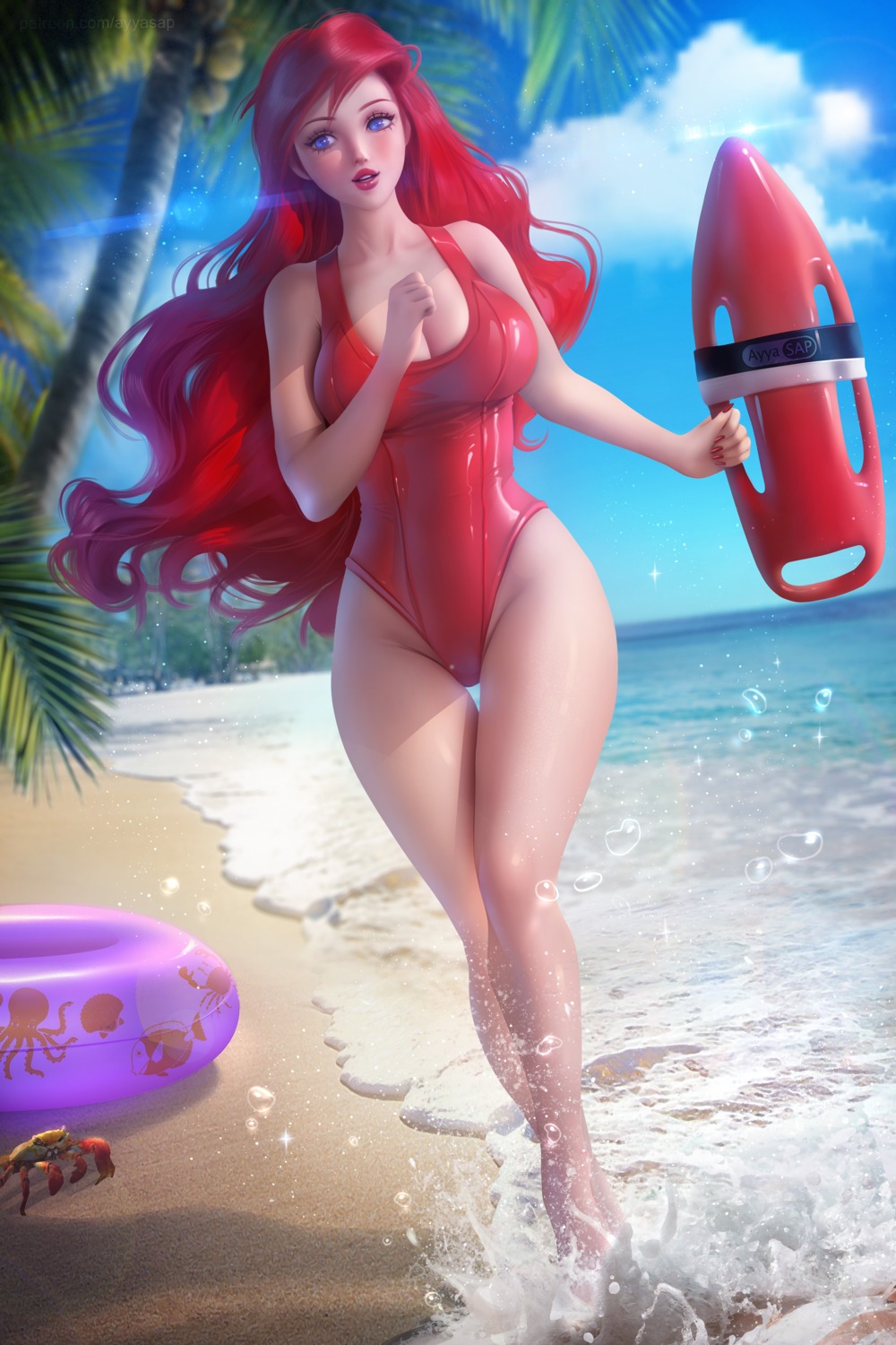 ayyasap swimsuits the_little_mermaid the_little_mermaid_(character) wet
