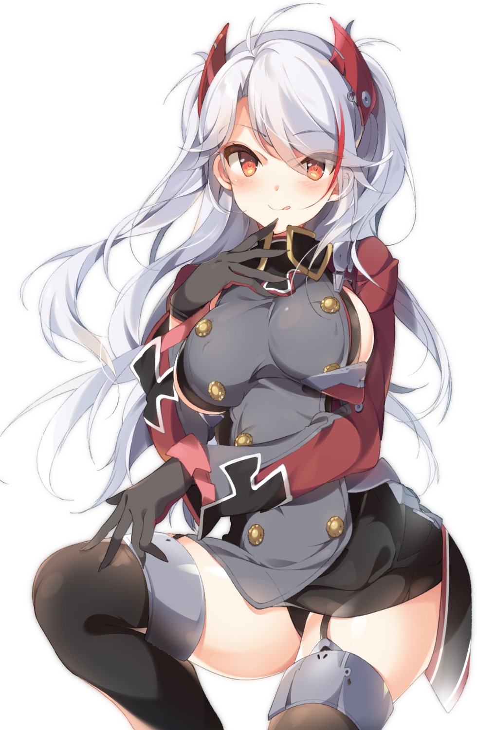 azur_lane pantsu prinz_eugen_(azur_lane) stockings sushimekabu thighhighs uniform