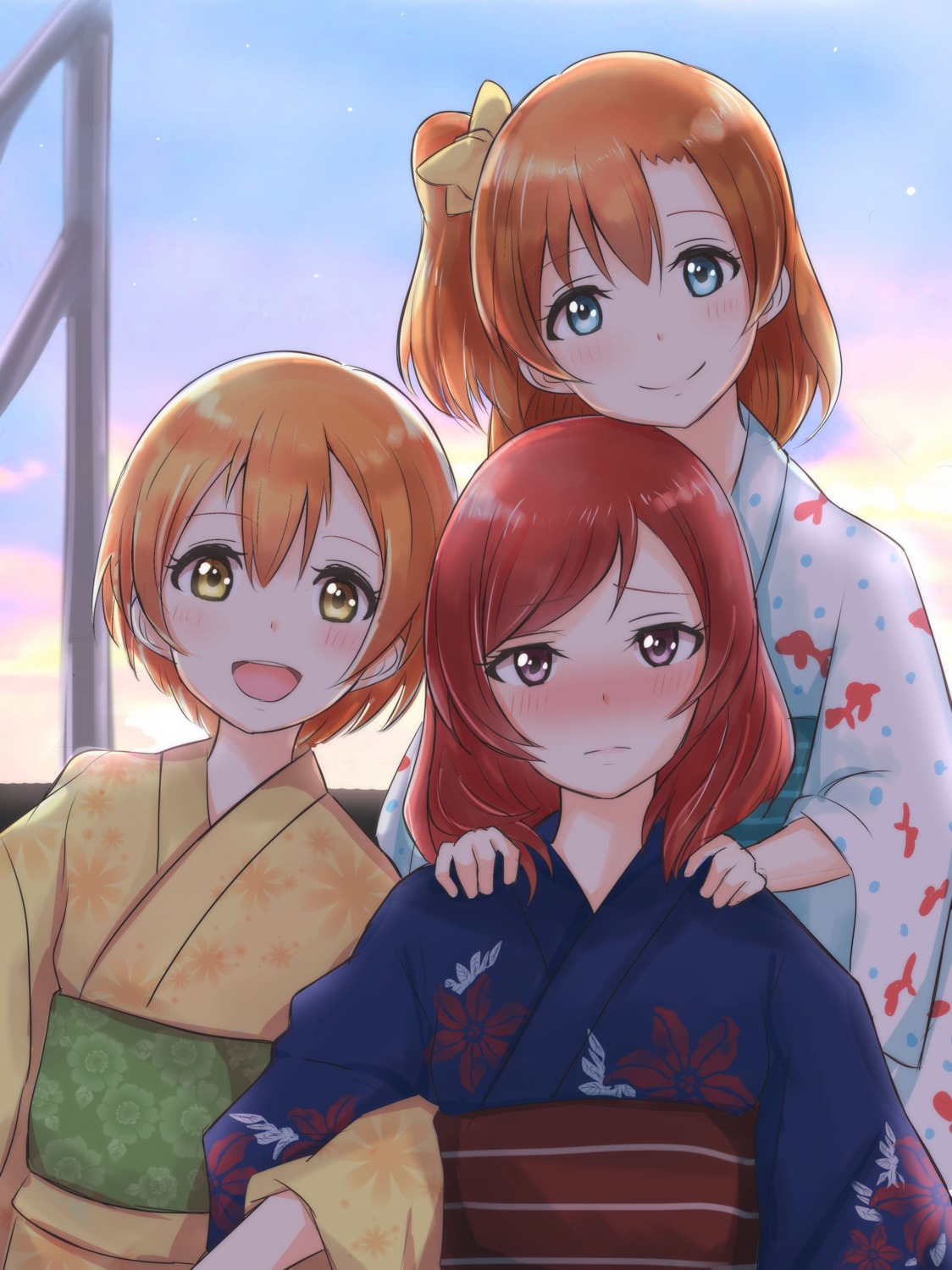 gygpc956 hoshizora_rin kousaka_honoka love_live! nishikino_maki yukata