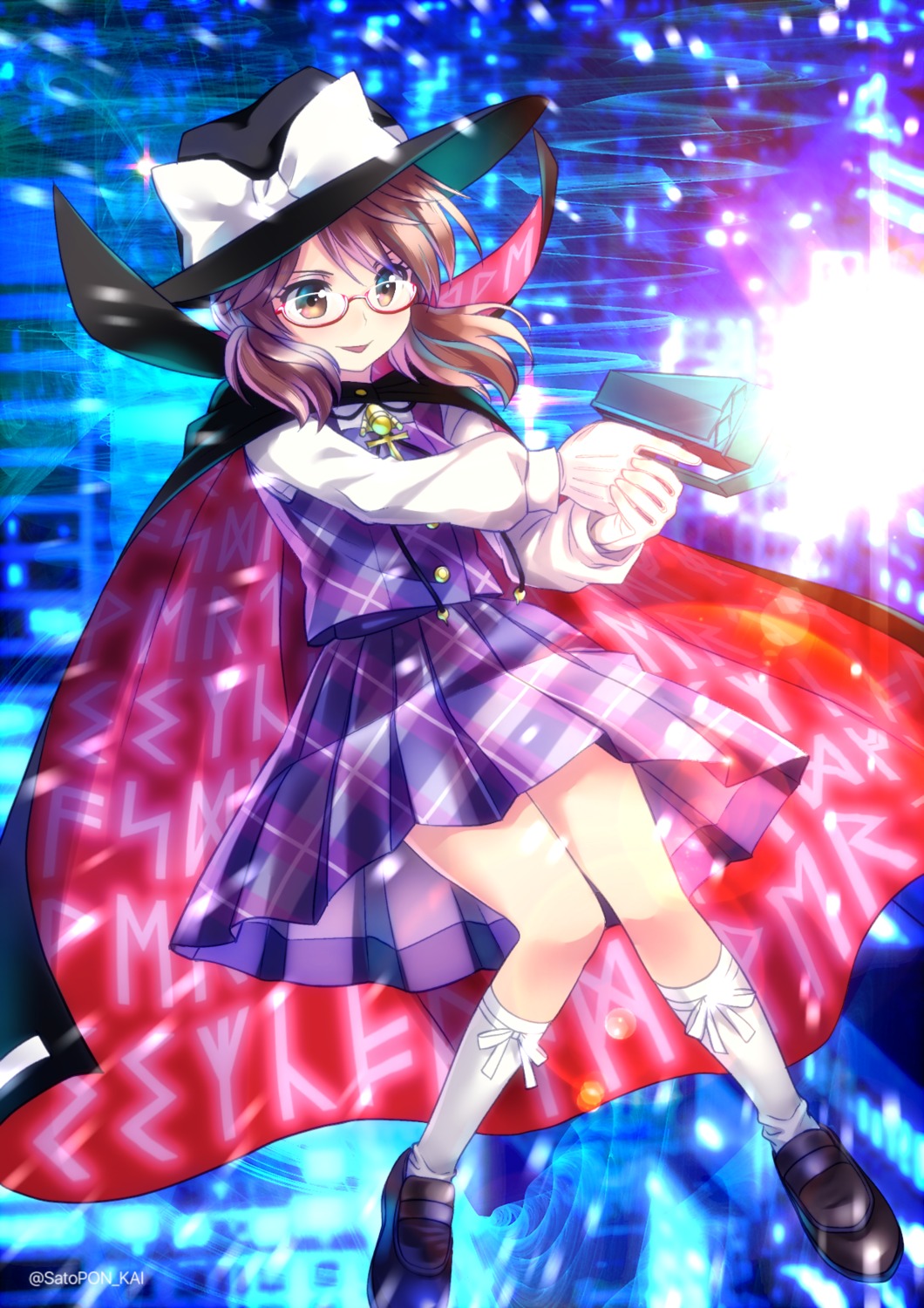 gun megane sato-pon touhou usami_sumireko