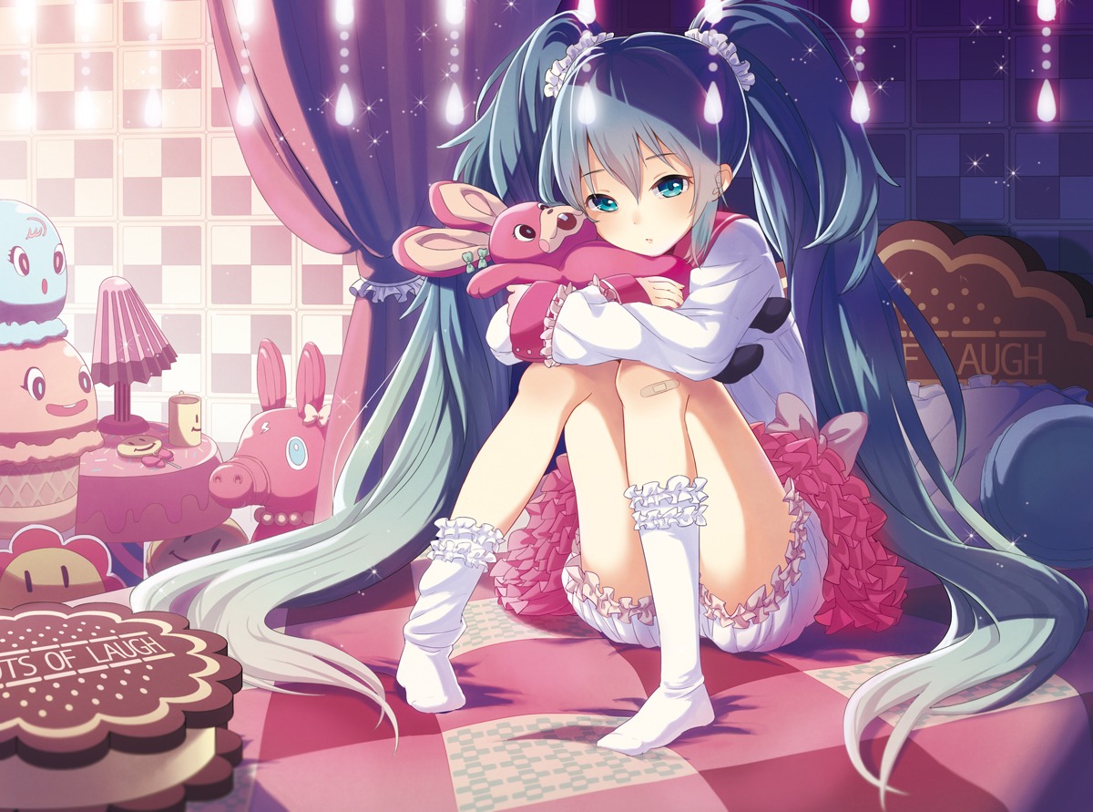 bloomers hatsune_miku lots_of_laugh_(vocaloid) shiroji vocaloid