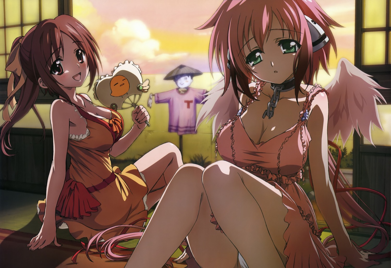 cleavage ikaros mitsuki_sohara okayama_shinako pantsu sora_no_otoshimono wings