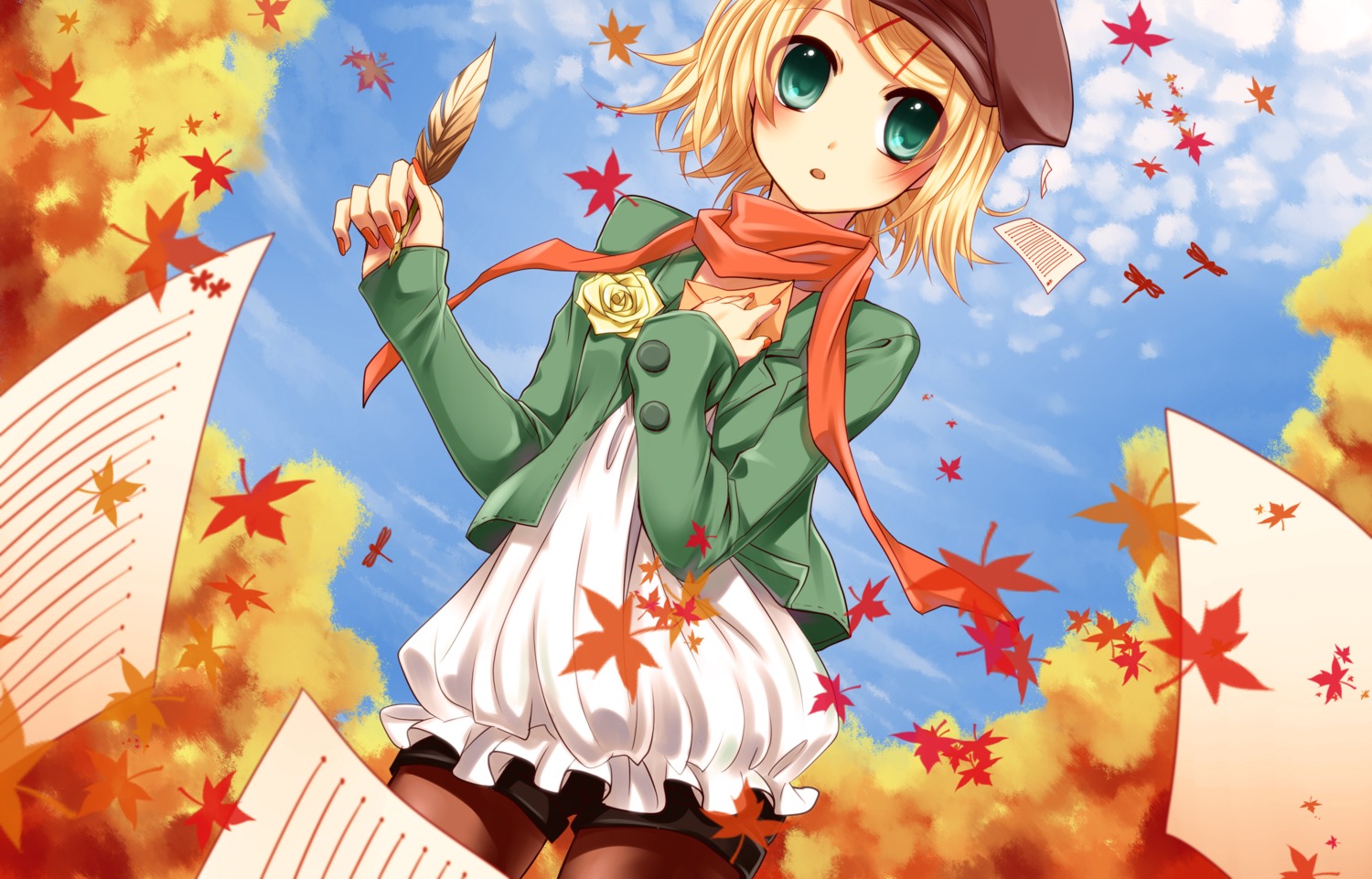 kagamine_rin pantyhose vocaloid yayoi