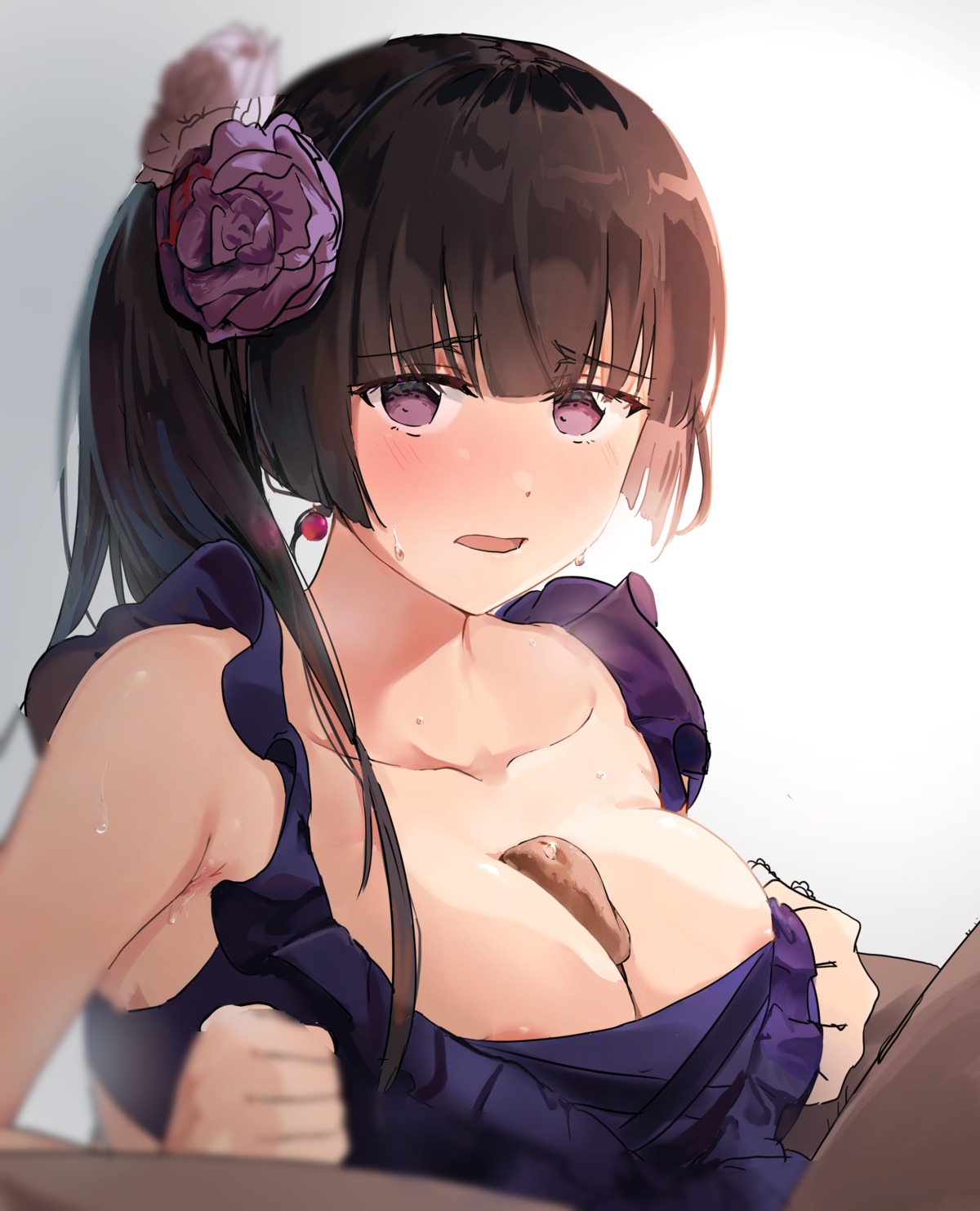 areola bang_dream! breast_hold no_bra paizuri penis rowkiba shirokane_rinko