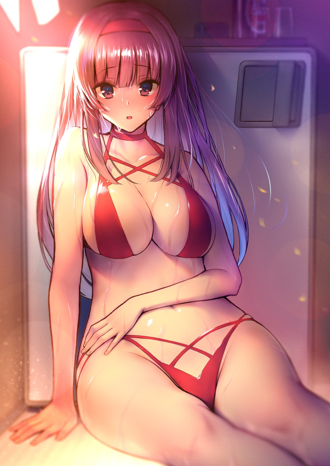 bikini morimiya_masayuki swimsuits wet