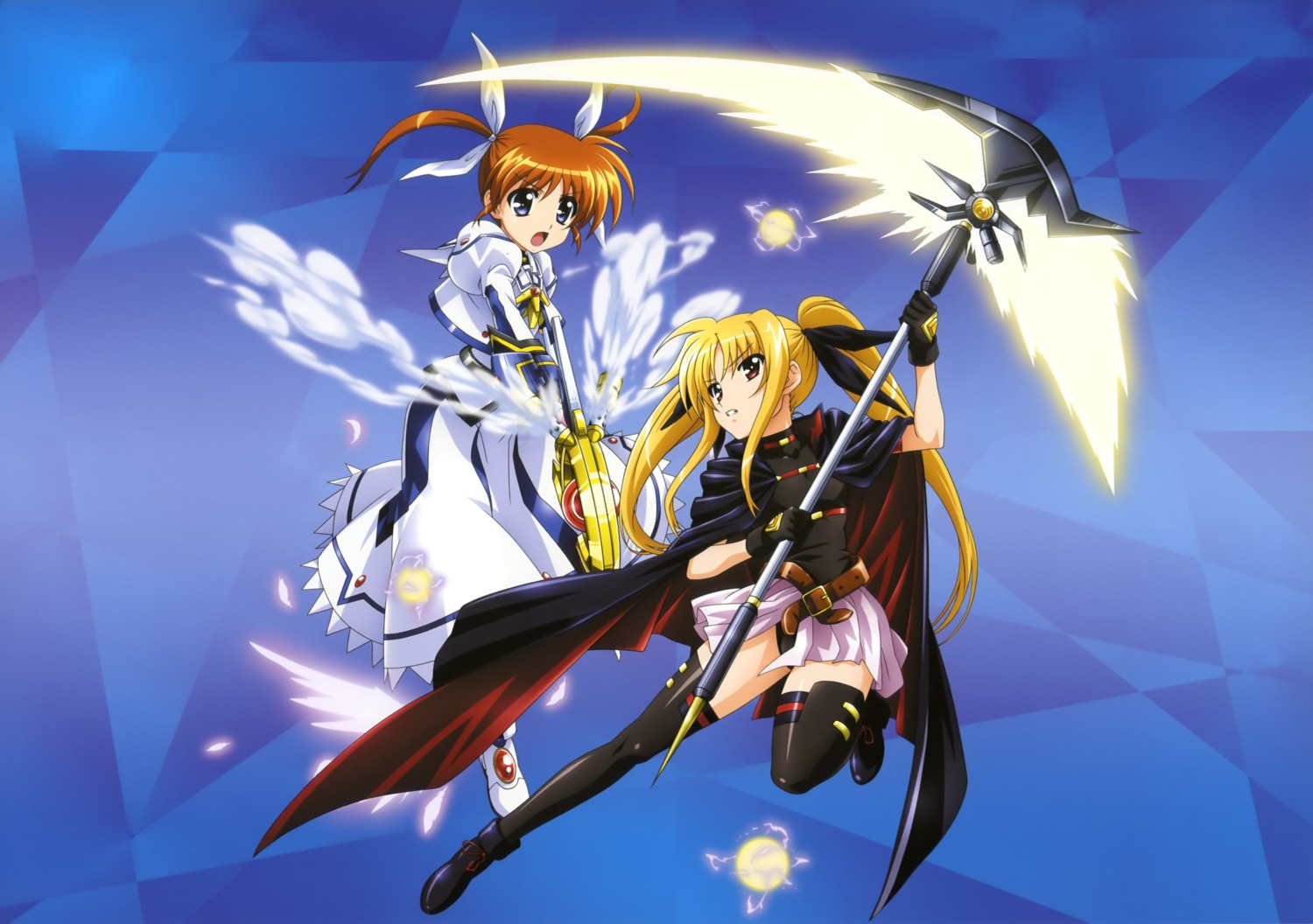 fate_testarossa mahou_shoujo_lyrical_nanoha mahou_shoujo_lyrical_nanoha_the_movie_1st takamachi_nanoha thighhighs