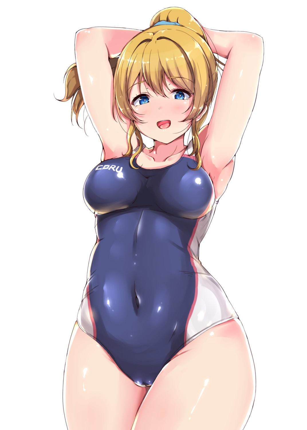 ayase_eli cameltoe love_live! shinonon_(iso_shino) swimsuits