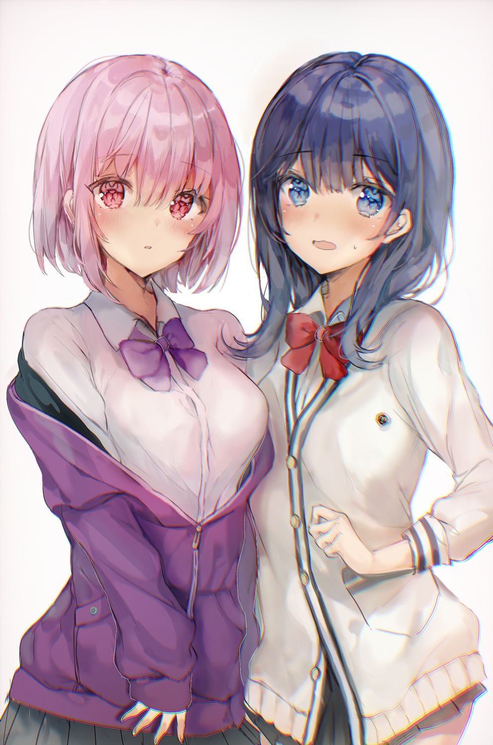 ptmko_d seifuku shinjou_akane ssss.gridman sweater takarada_rikka